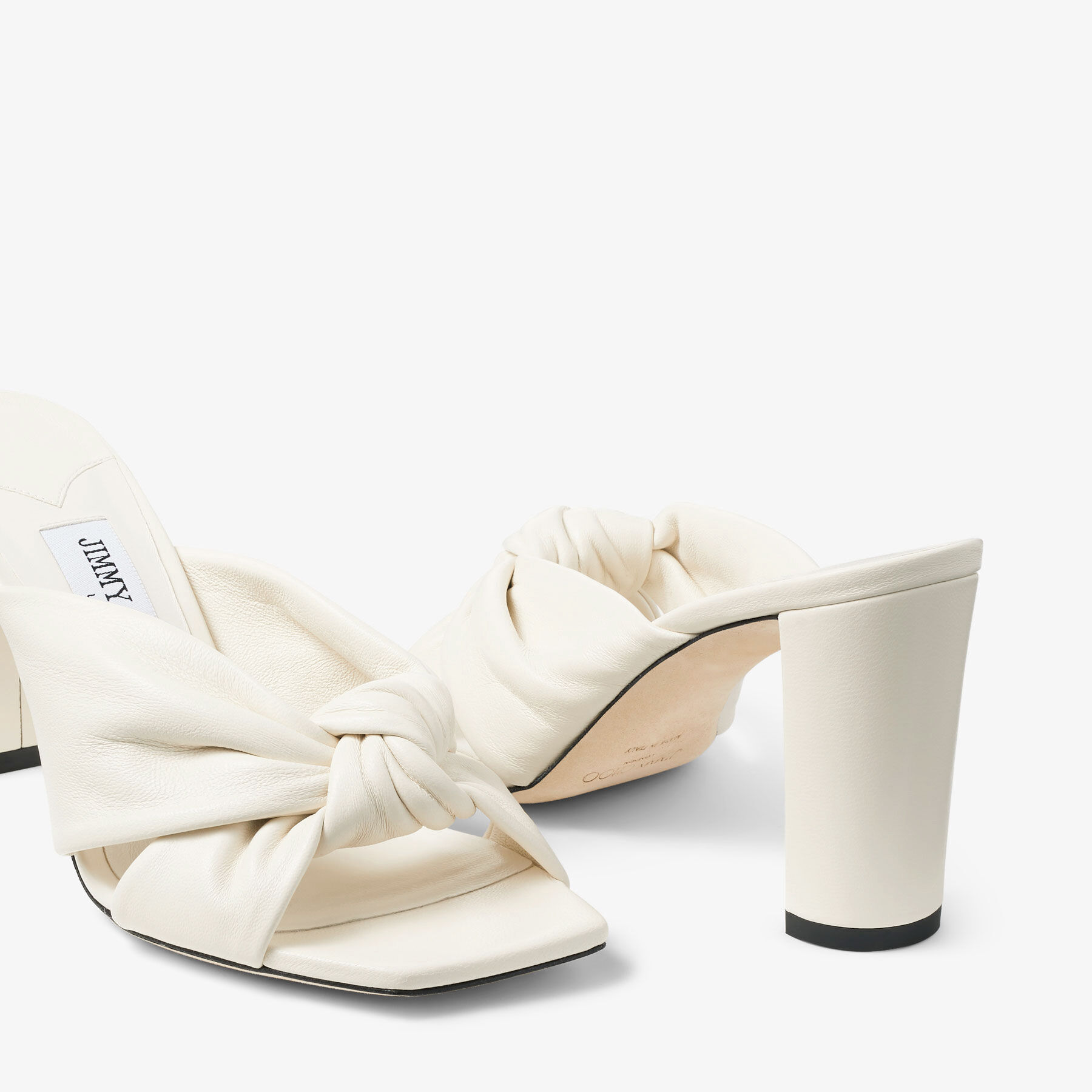 JIMMY CHOO 2点　まいまい AVENUE 85 | Latte Nappa Leather Mules | Summer Collection | JIMMY CHOO