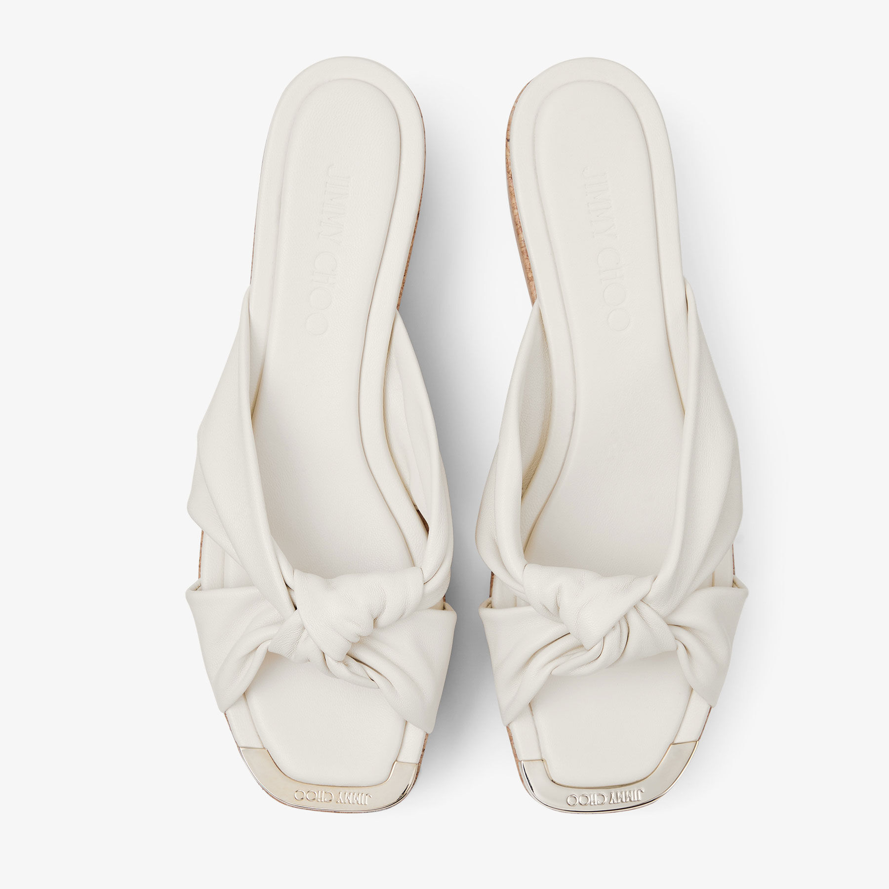JIMMY CHOO☆ アヴェニュー ウェッジ 50 ビスケット サンダル Avenue Wedge | Biscuit Nappa Leather Wedge Mules | JIMMY CHOO