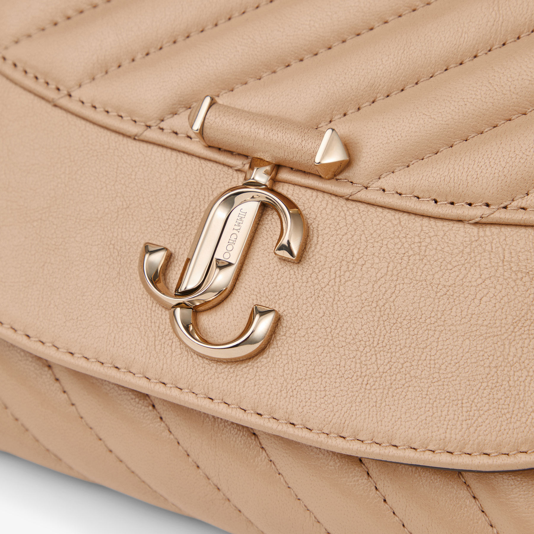 Curve Clutch | Chai Quilted Biker Leather Clutch Bag | JIMMY CHOO