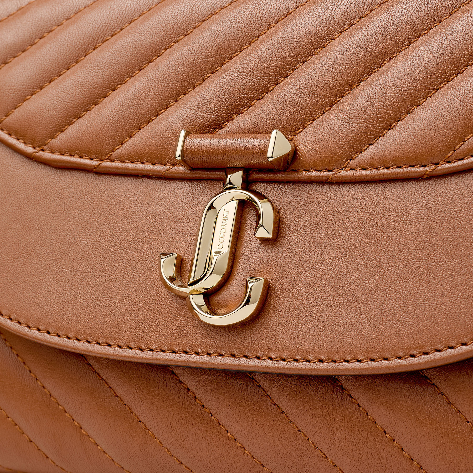 Avenue Curve Top Handle | Tan Quilted Biker Leather Top Handle Bag
