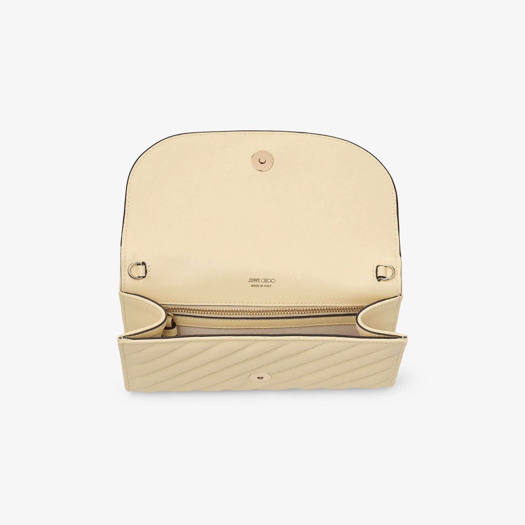 財布・小物その他 JIMMY CHOO Avenue Curve Wallet Chain Quilted biker leather Curve Wallet With Chain | Chocolate Quilted Biker Leather