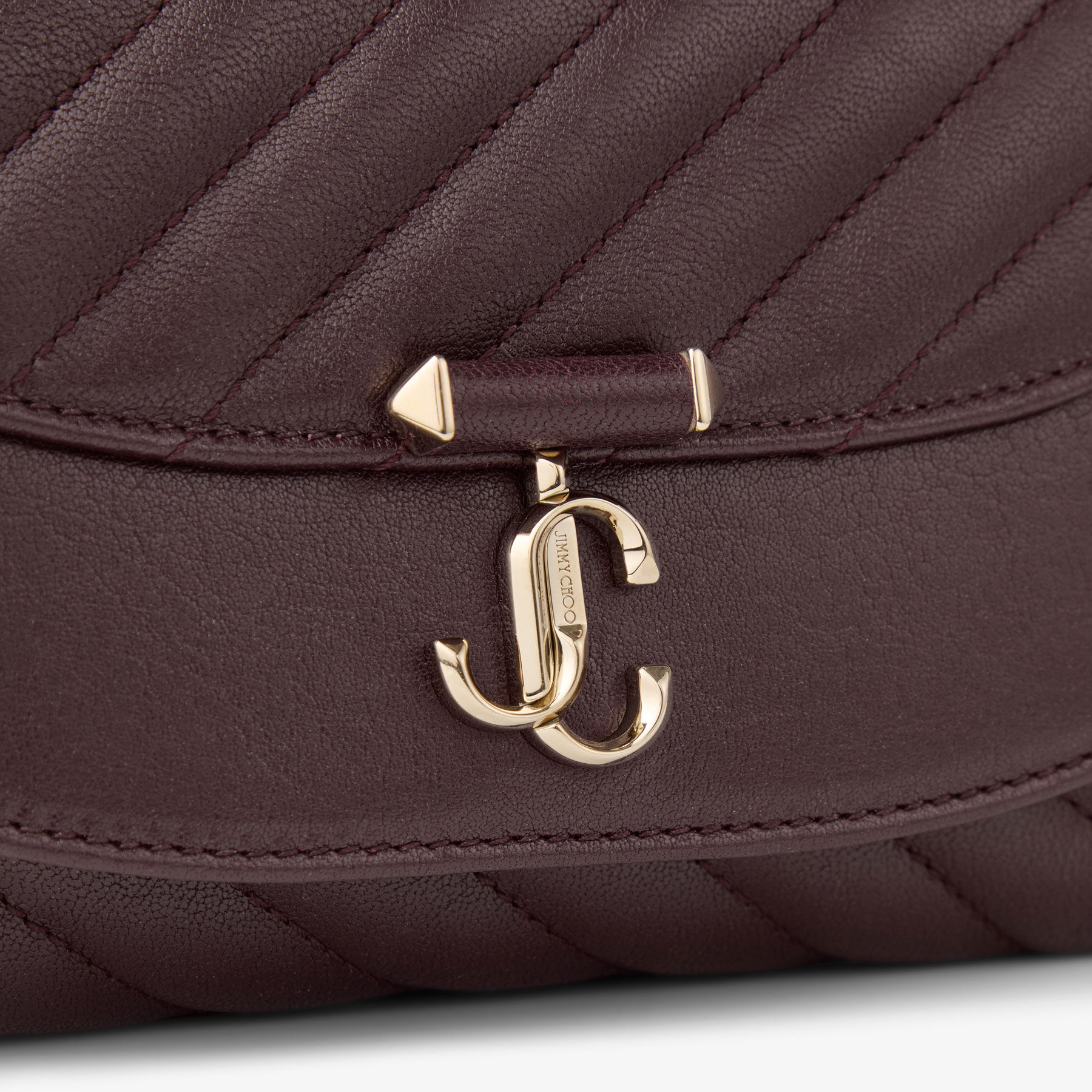 Curve Crossbody S | Deep Merlot Quilted Biker Leather Crossbody