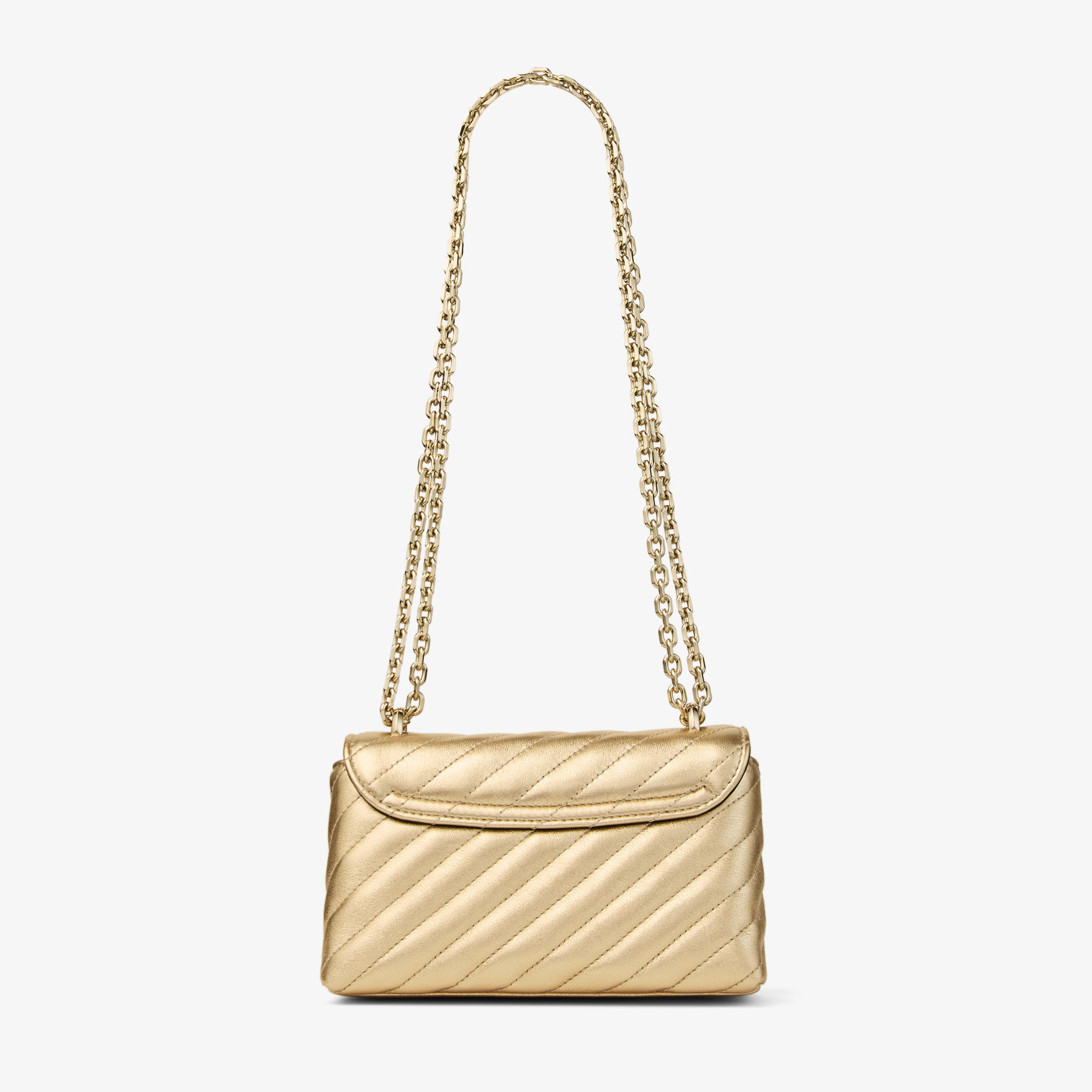 JIMMY CHOO ゴールド パーティーバッグ Champagne Glitter Leather Clutch Bag | Emmie | Pre Fall 18 | JIMMY