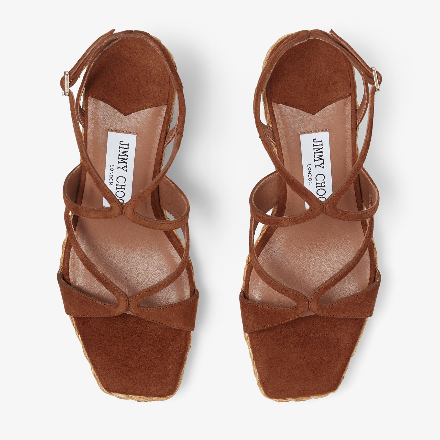 Ayla 85|Tan Suede Wedge| JIMMY CHOO CA