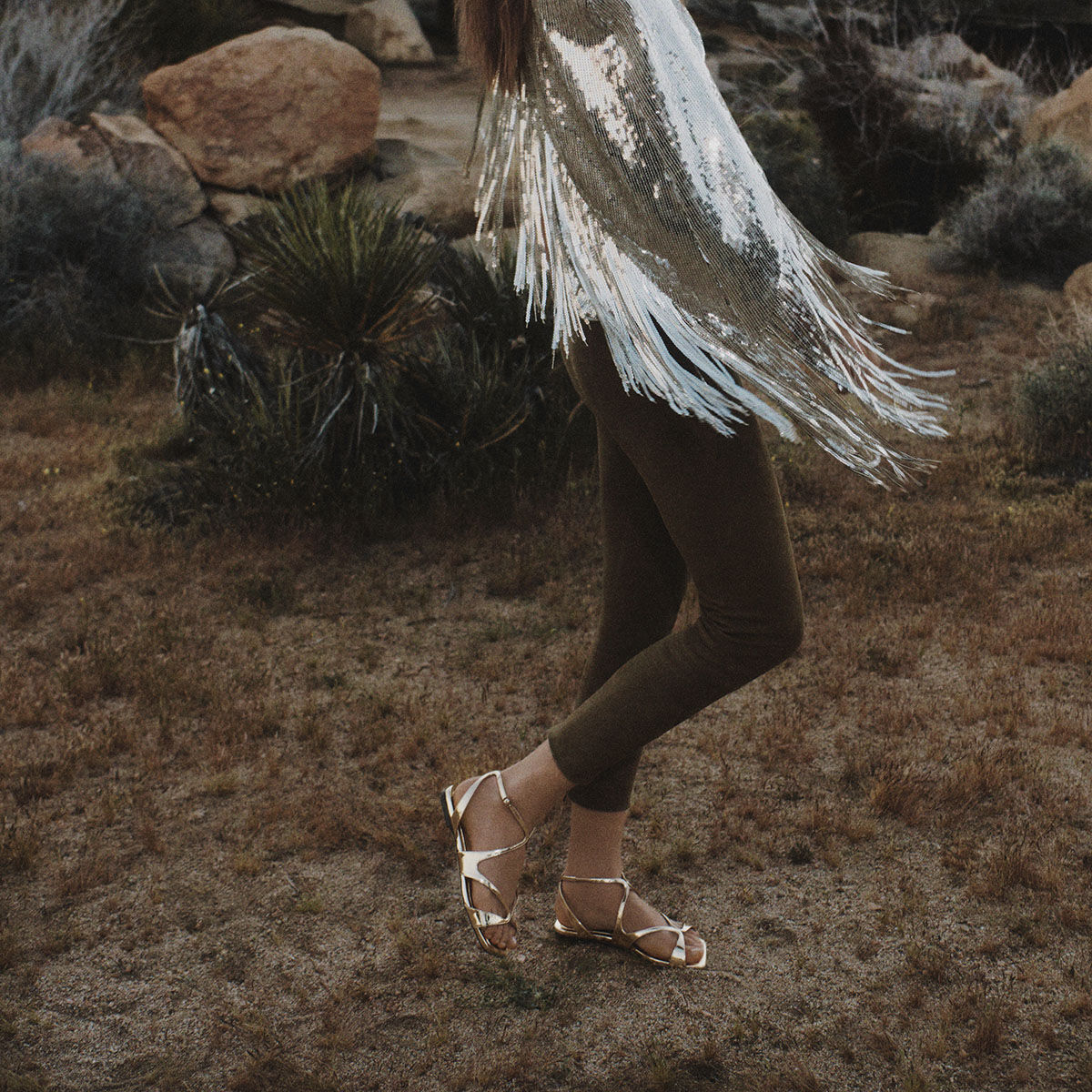Ayla Flat | Gold Metallic Leather Flats | JIMMY CHOO