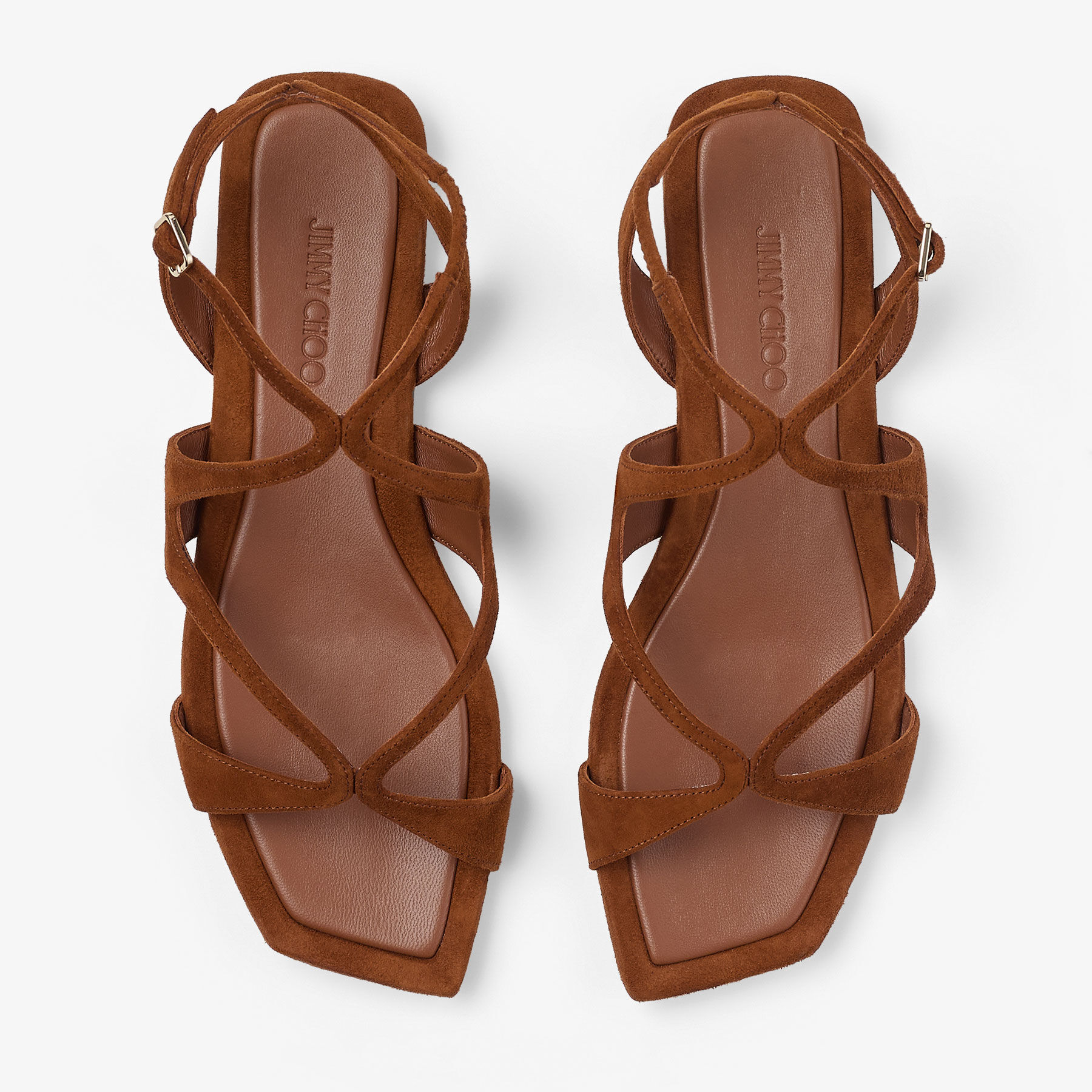 Ayla Flat | Tan Suede Flats | JIMMY CHOO