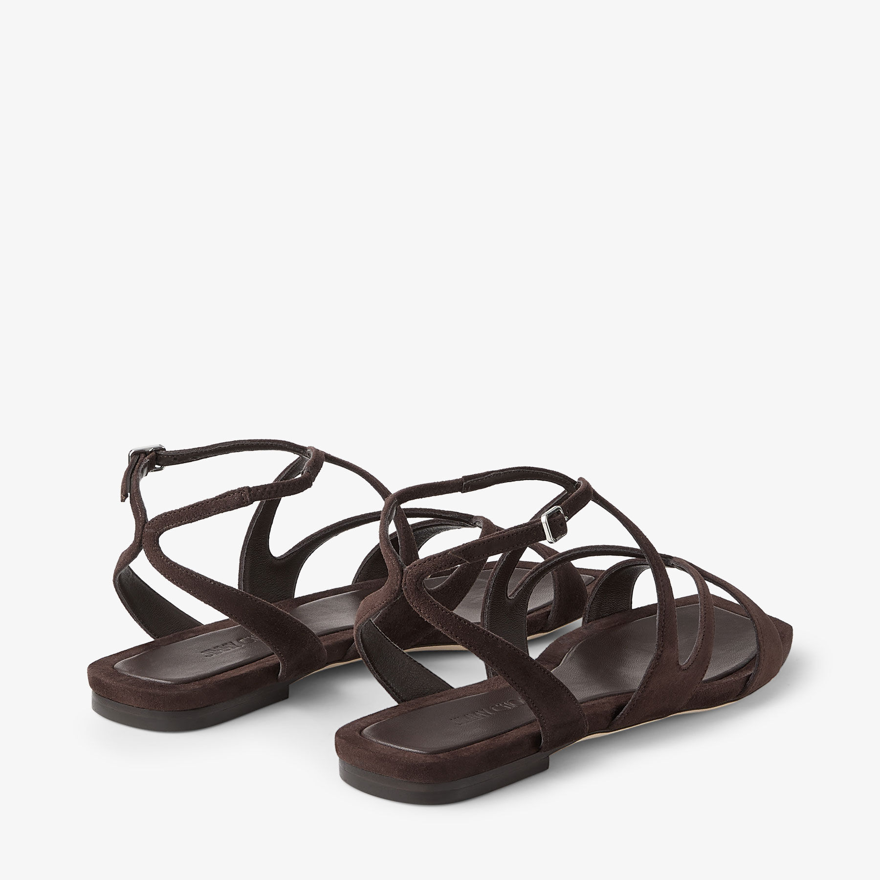 Ayla Flat | Chocolate Suede Flats | JIMMY CHOO
