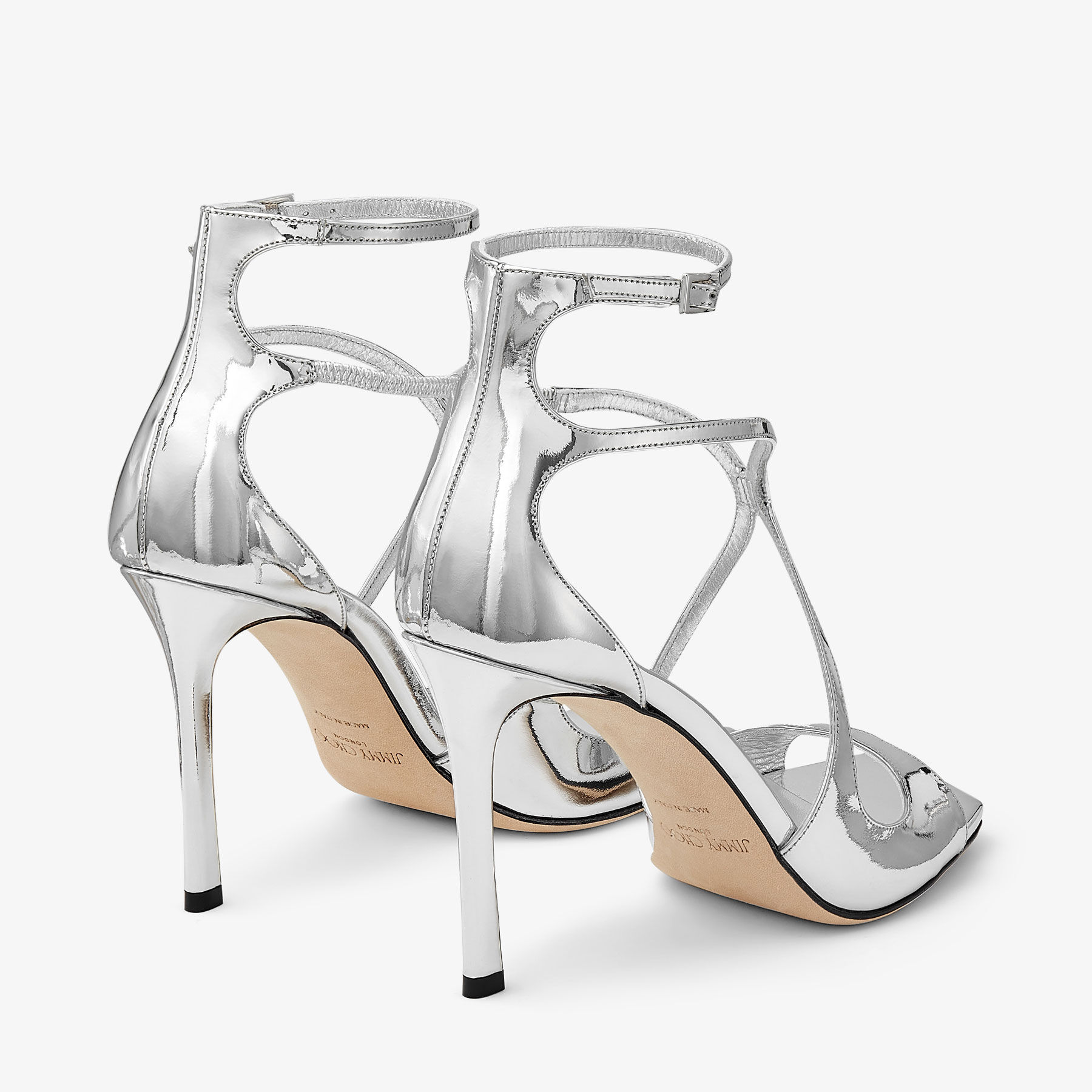 少し豊富な贈り物 Silver | 95 Azia Liquid CHOO JIMMY | Sandals Leather Metal 靴