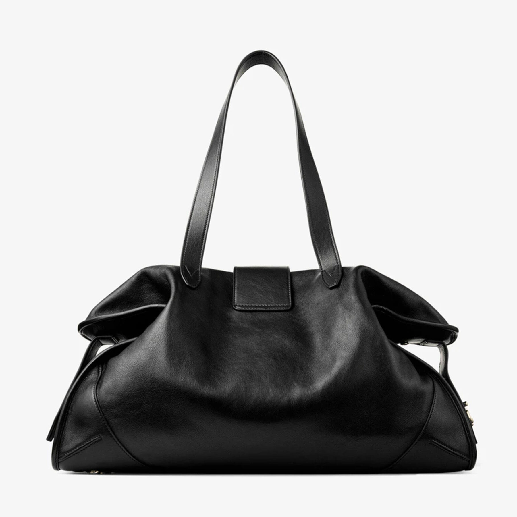Bar Holdall Large | Black Biker Leather Holdall Bag | JIMMY CHOO