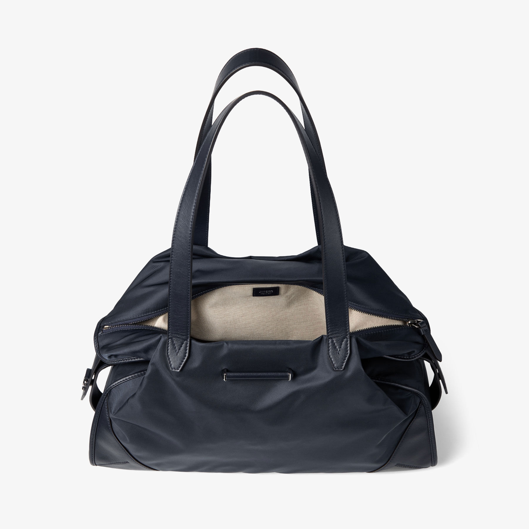 Bar Holdall Large | Marine Nylon Holdall with Smooth Calf Leather