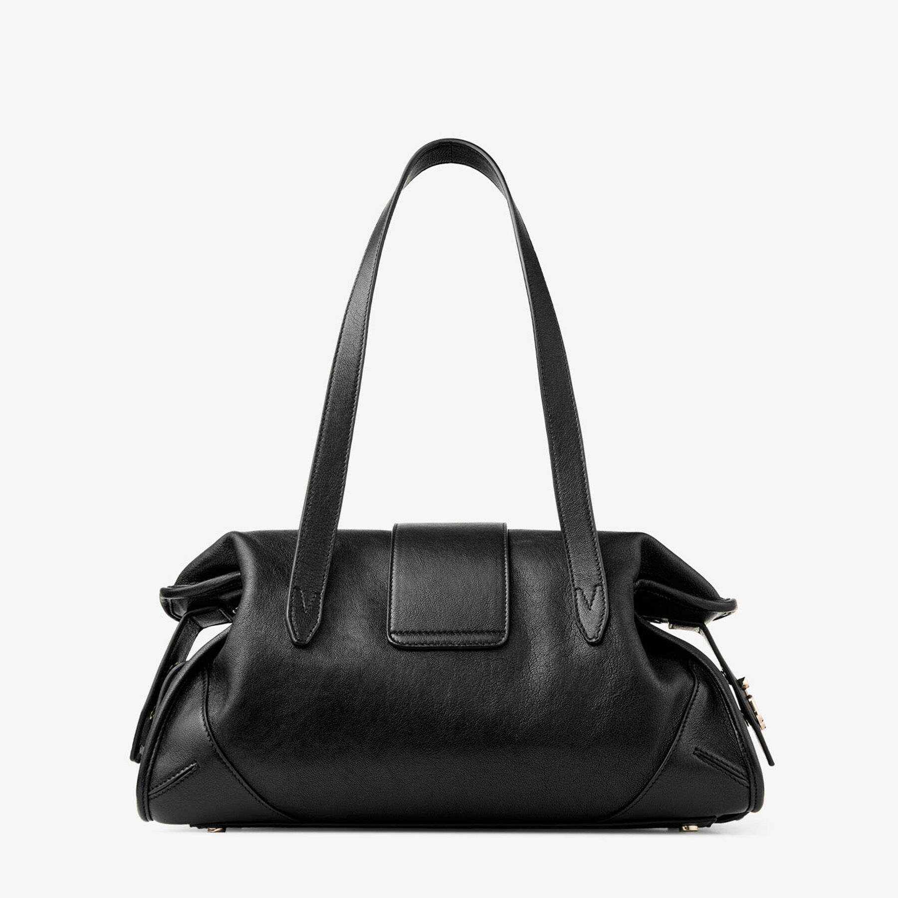 Bar Holdall Medium | Black Biker Leather Holdall Bag | JIMMY CHOO