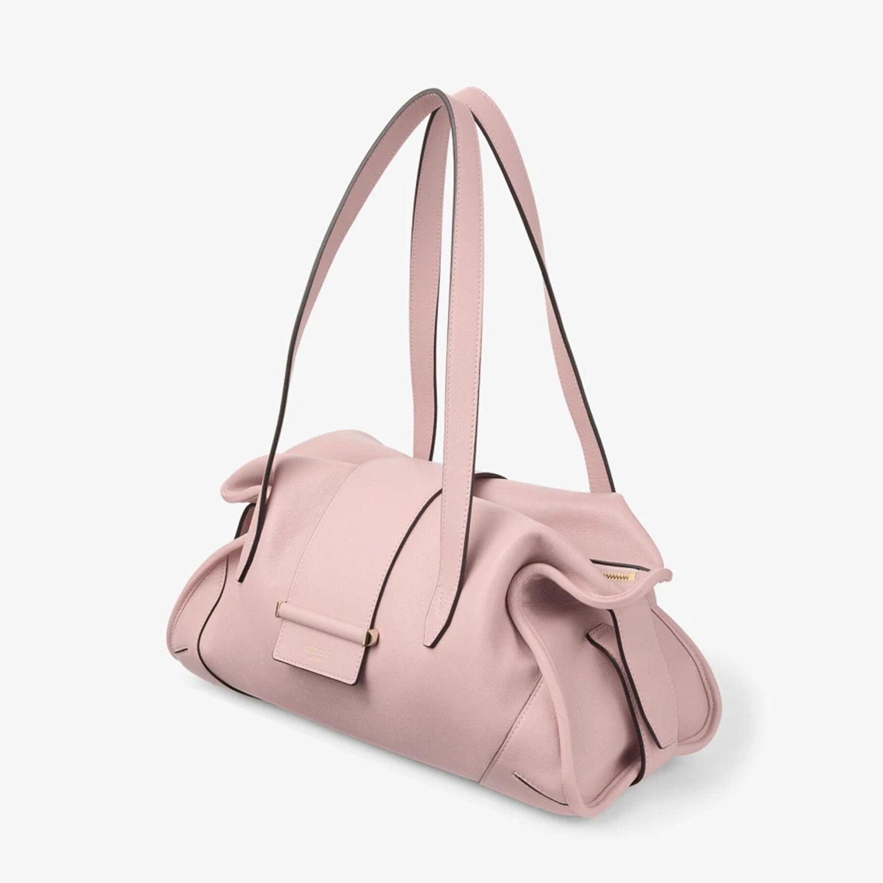 Bar Holdall Medium | Rose Biker Leather Holdall Bag | JIMMY CHOO