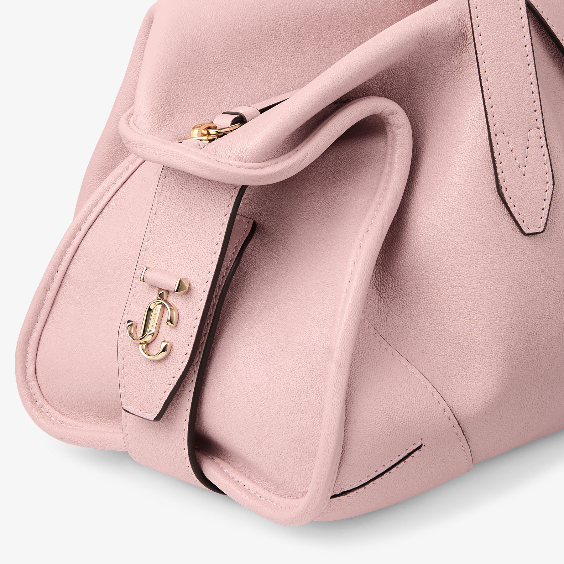 ☆ Bar Holdall Medium | Rose Biker Leather Holdall Bag | JIMMY CHOO