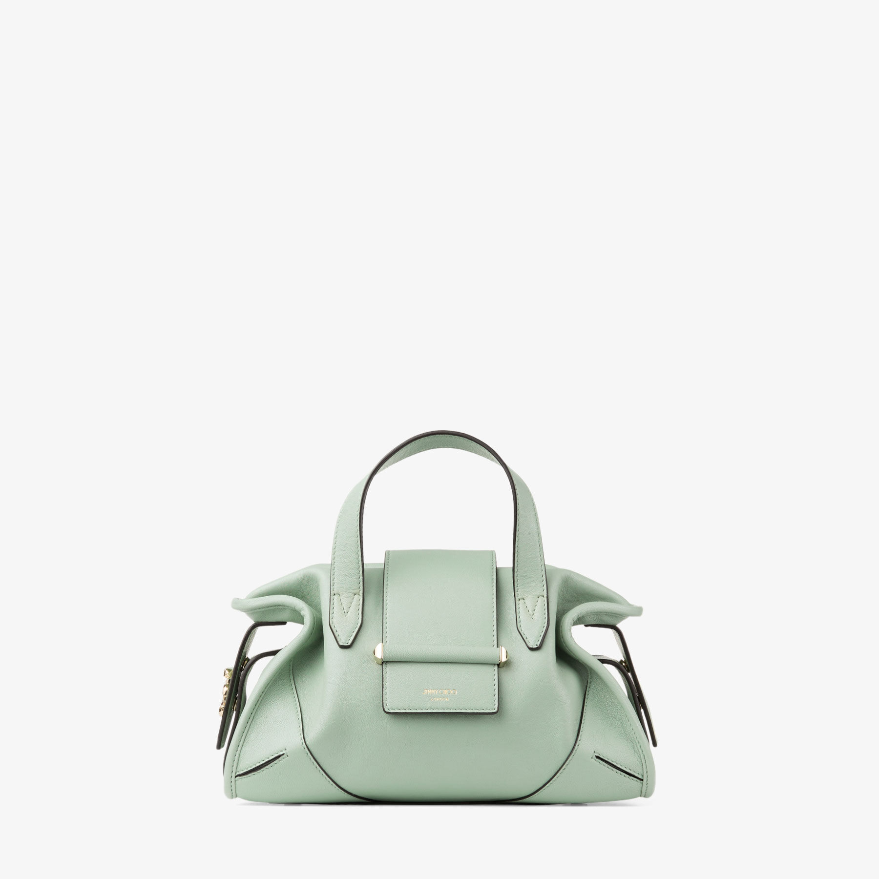Bar Holdall Small | Verde Biker Leather Holdall Bag | JIMMY CHOO