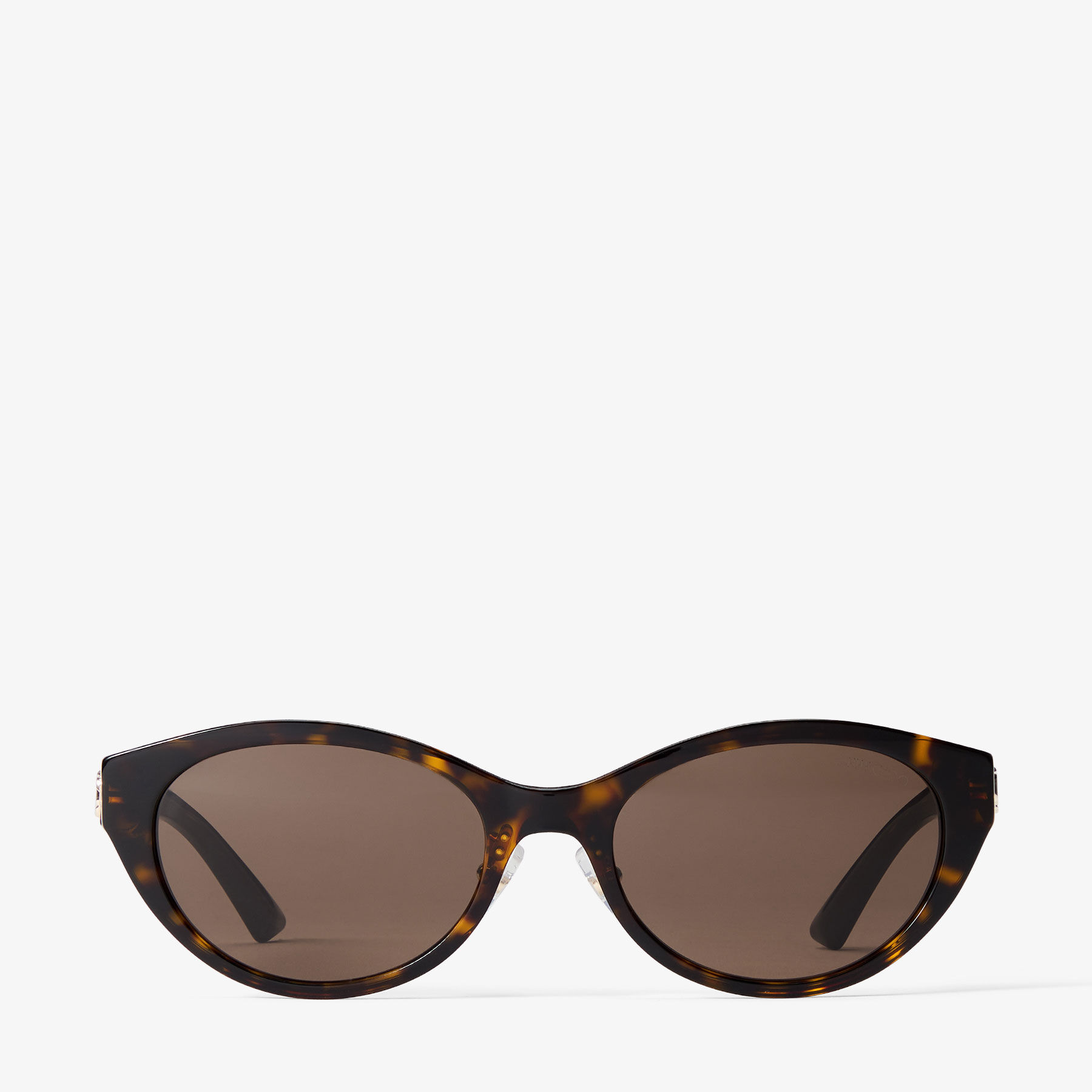 【utahinahana】 Benna | Havana and Dark Brown Acetate Oval Sunglasses | JIMMY CHOO