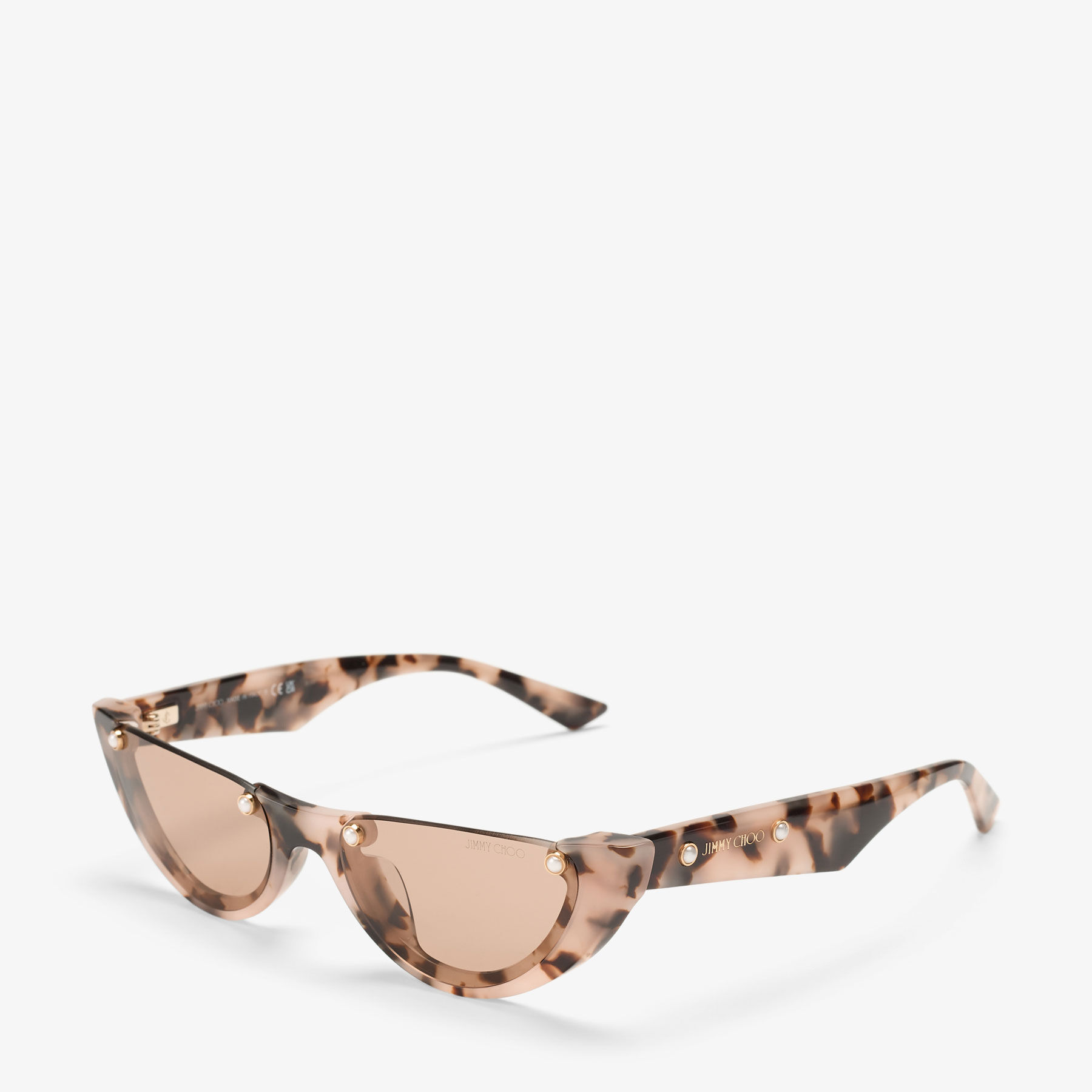 Beth | Pink Havana Cat Eye Sunglasses | JIMMY CHOO display picture 2