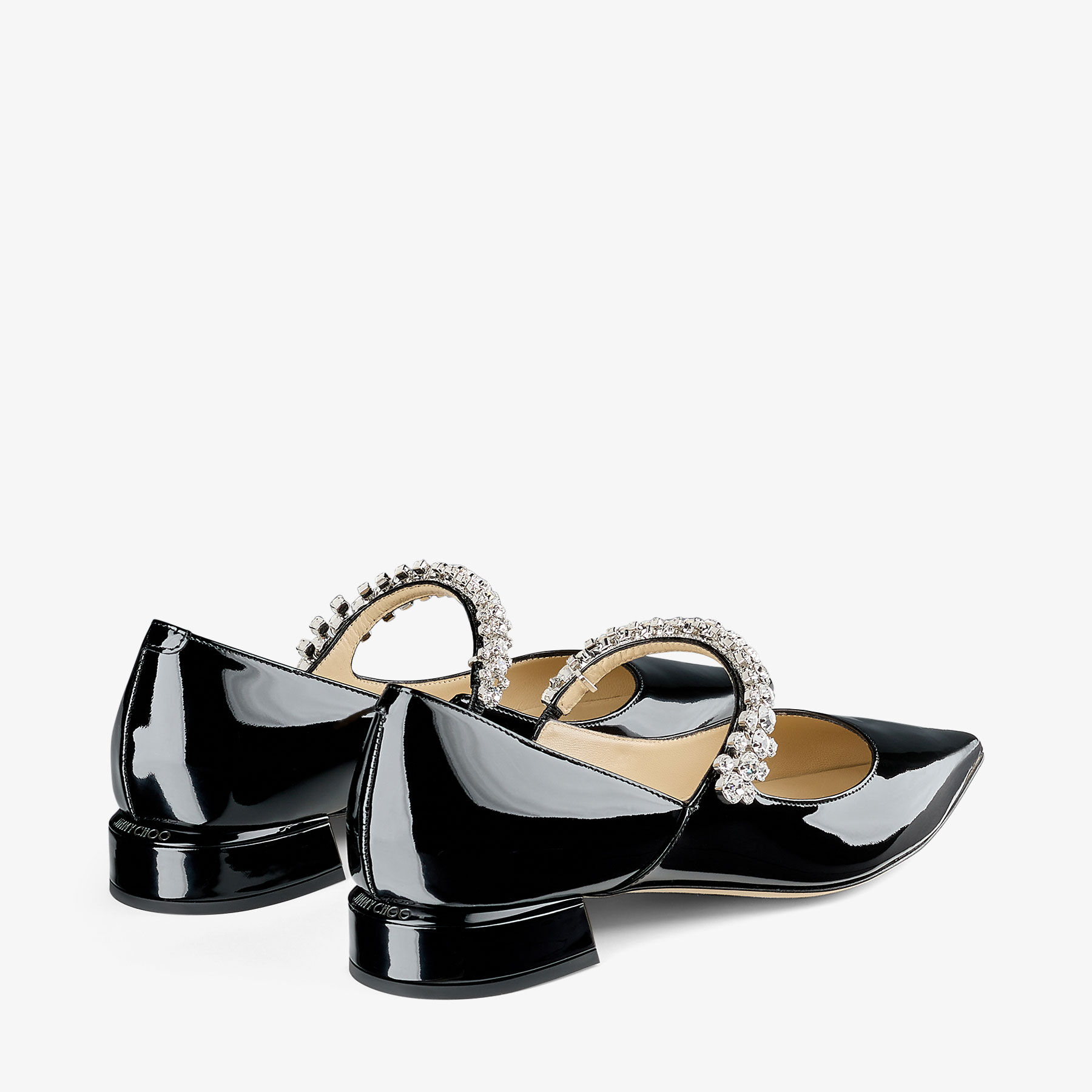 Bing Pump Flat|Black Patent Leather Flats| JIMMY CHOO CA
