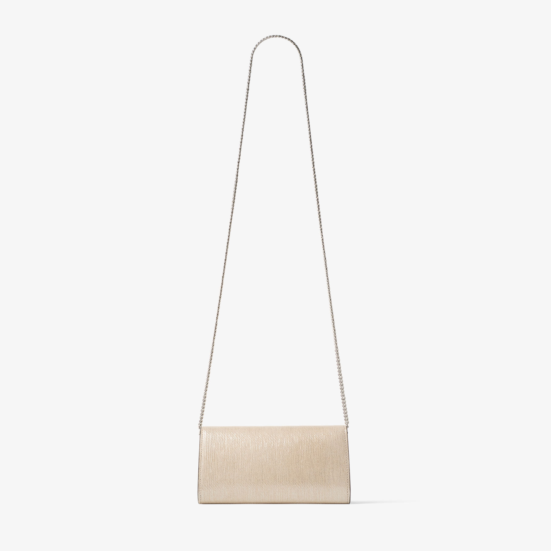 Bing Wallet Chain | Gold Metallic Leather Mini Shoulder Bag with