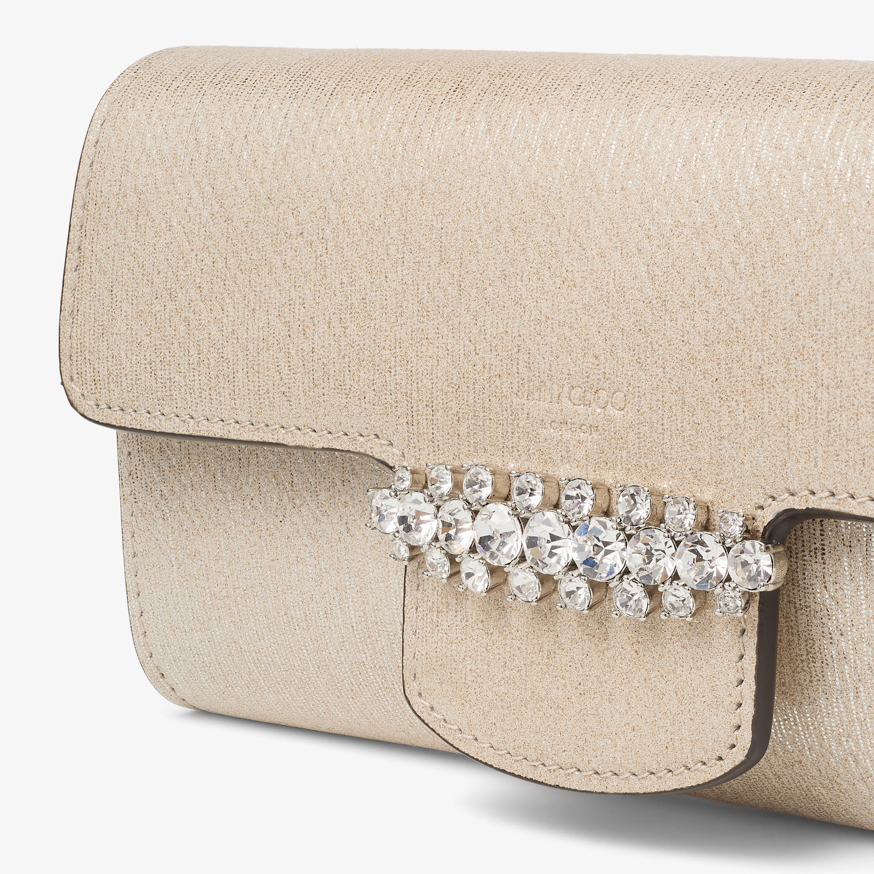 Bing Wallet Chain | Gold Metallic Leather Mini Shoulder Bag with