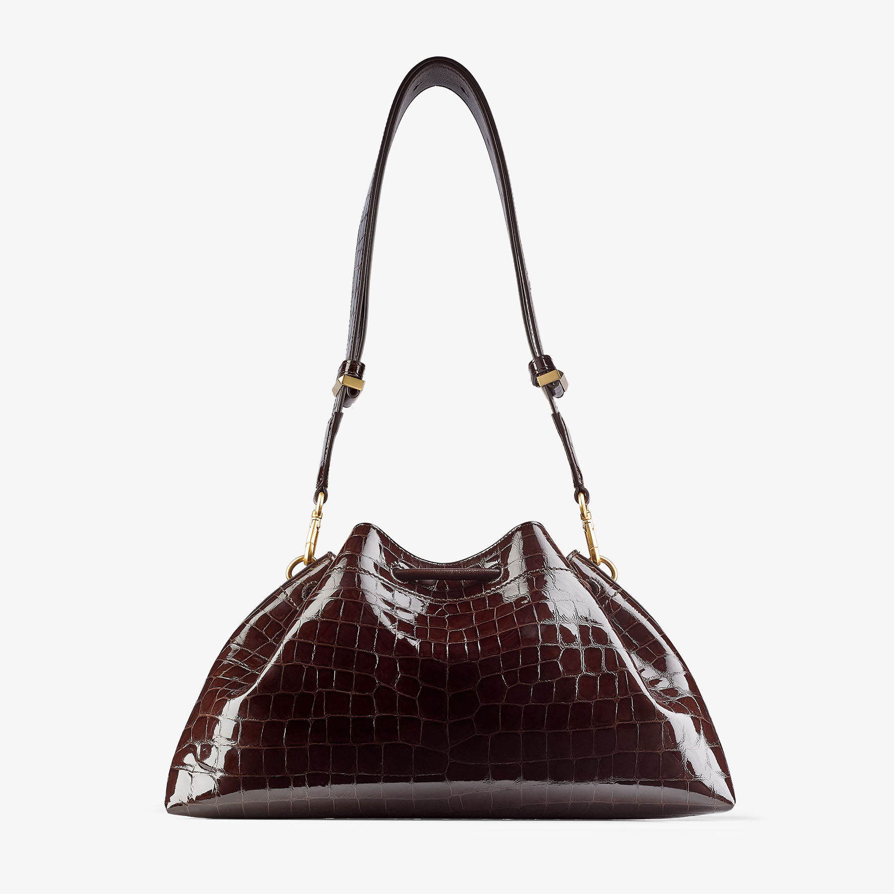 Cinch Medium | Sambuco Croc Embossed Leather Bag | JIMMY CHOO