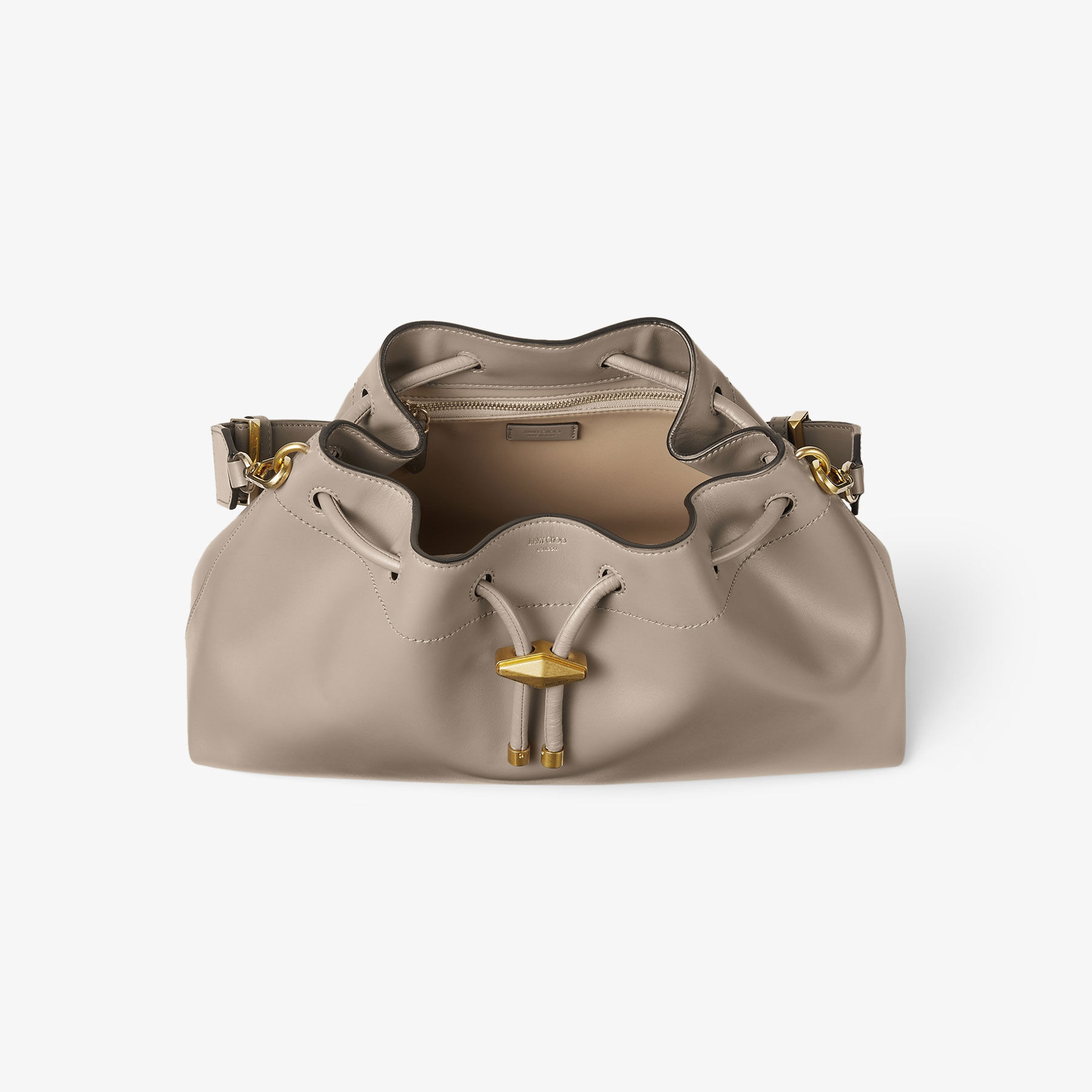 Cinch M | Taupe Leather Handbag| JIMMY CHOO