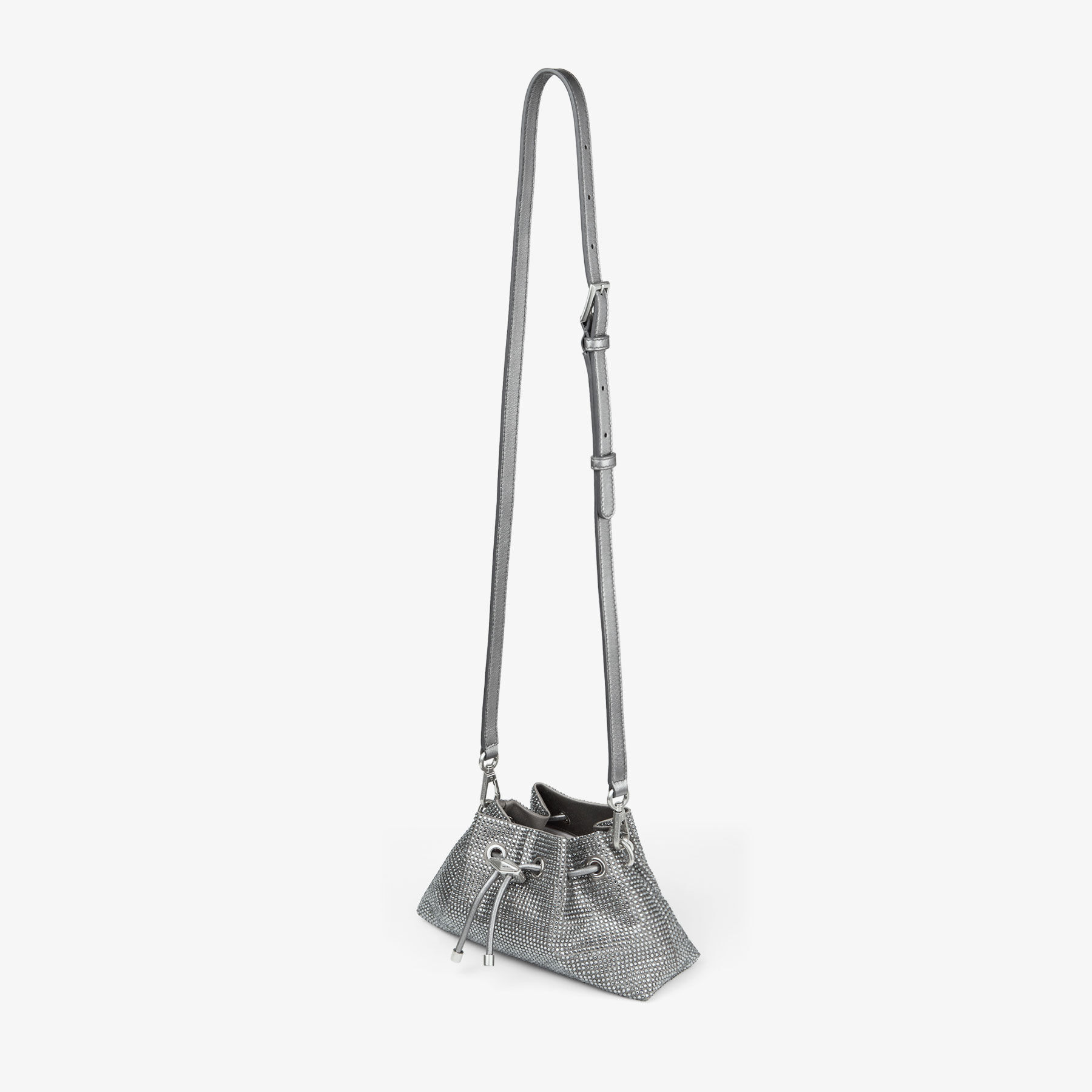 Cinch S | Ash Satin Crystal Bag | JIMMY CHOO