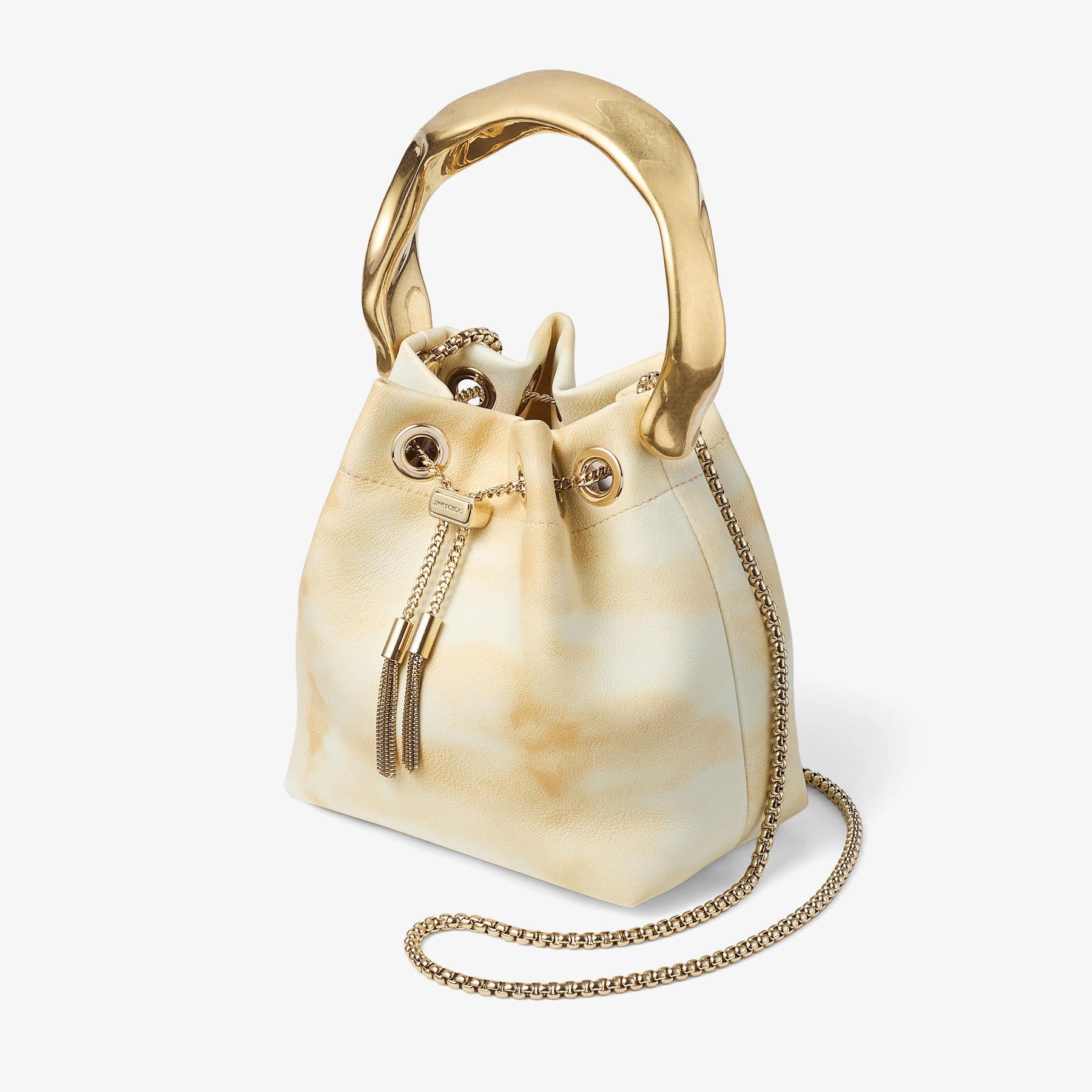 Bon Bon | Natural Mix Tie Dye Leather with Sculpted Handle | JIMMY