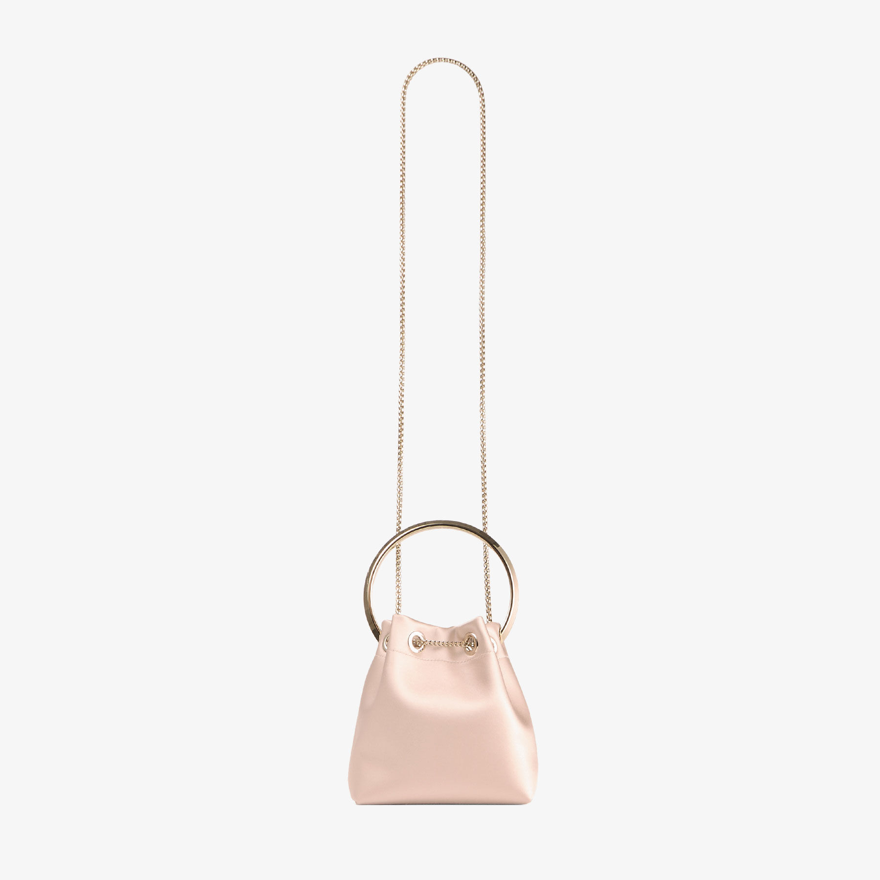 Bon Bon | Macaron Satin Bag with Metal Handle | JIMMY CHOO