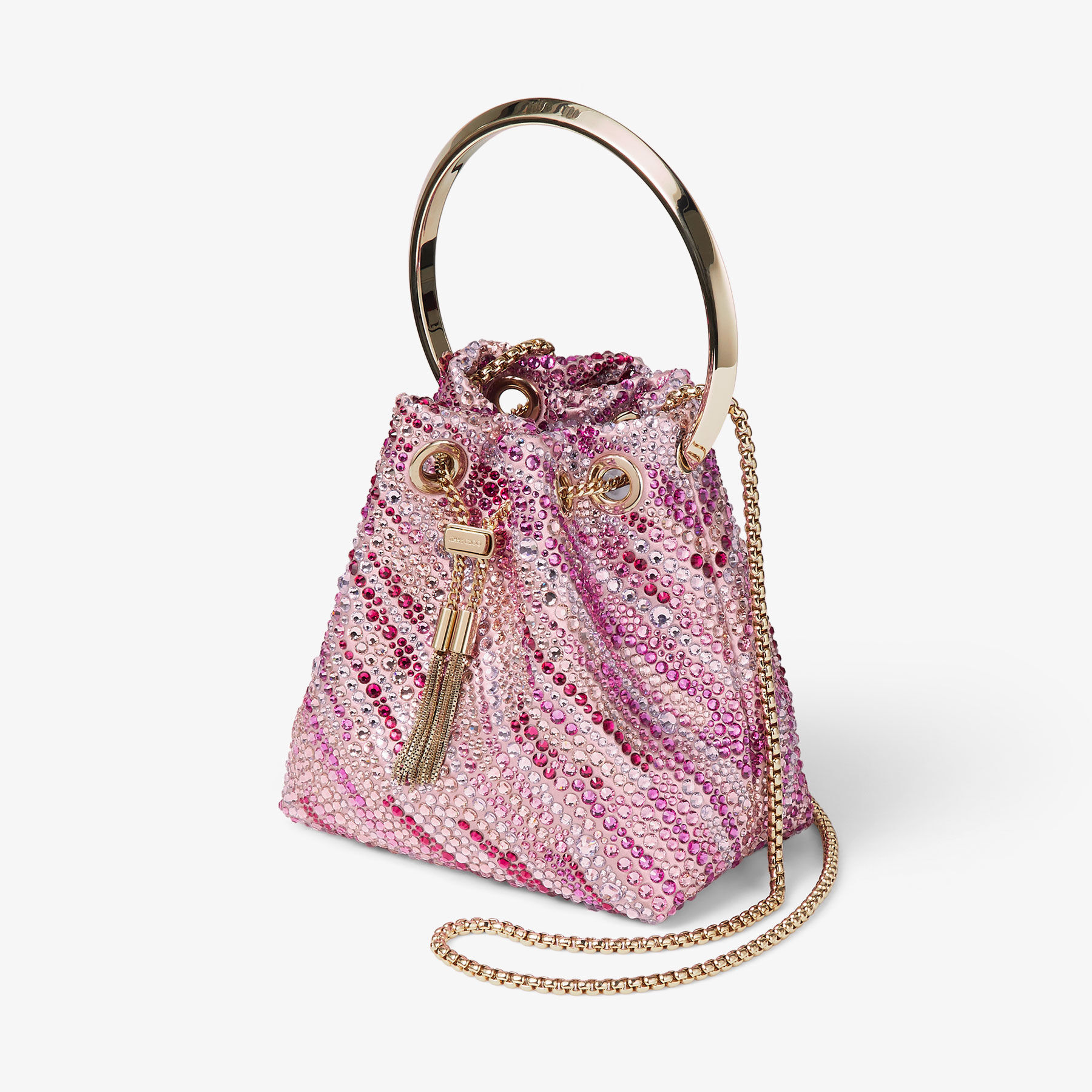 本店は Bon Bon | Pink Mix Satin Bag | JIMMY CHOO US バッグ