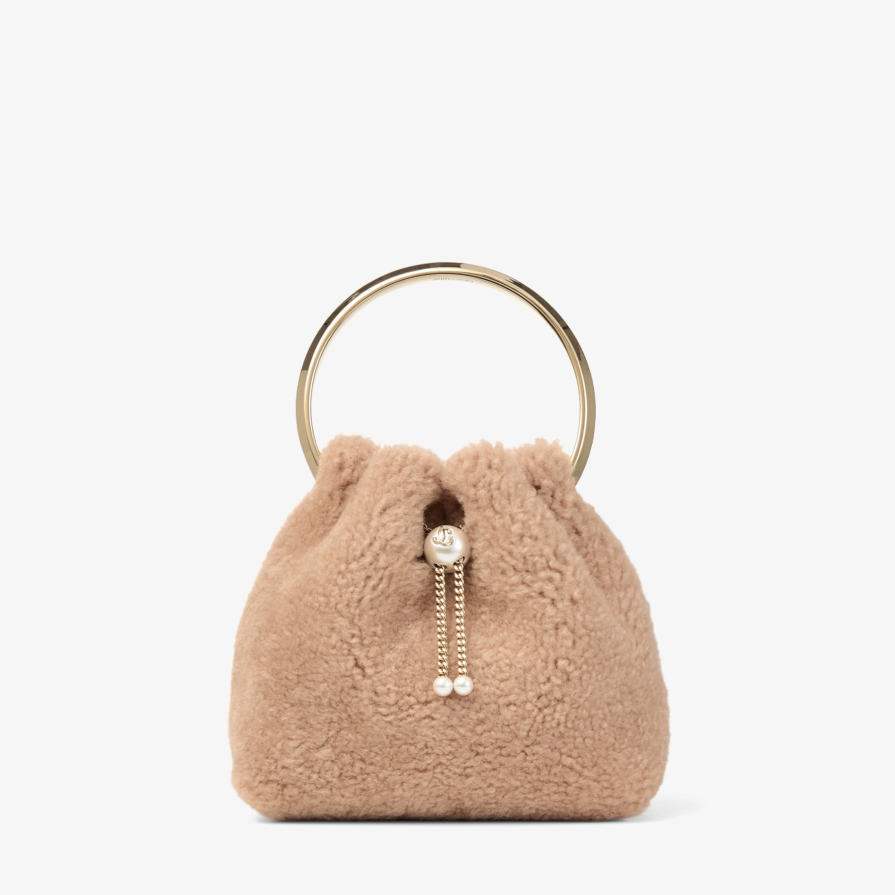 【新品】number_i BONT Bon Bon | Toffee Bucket Bag with Metal Handle | JIMMY CHOO