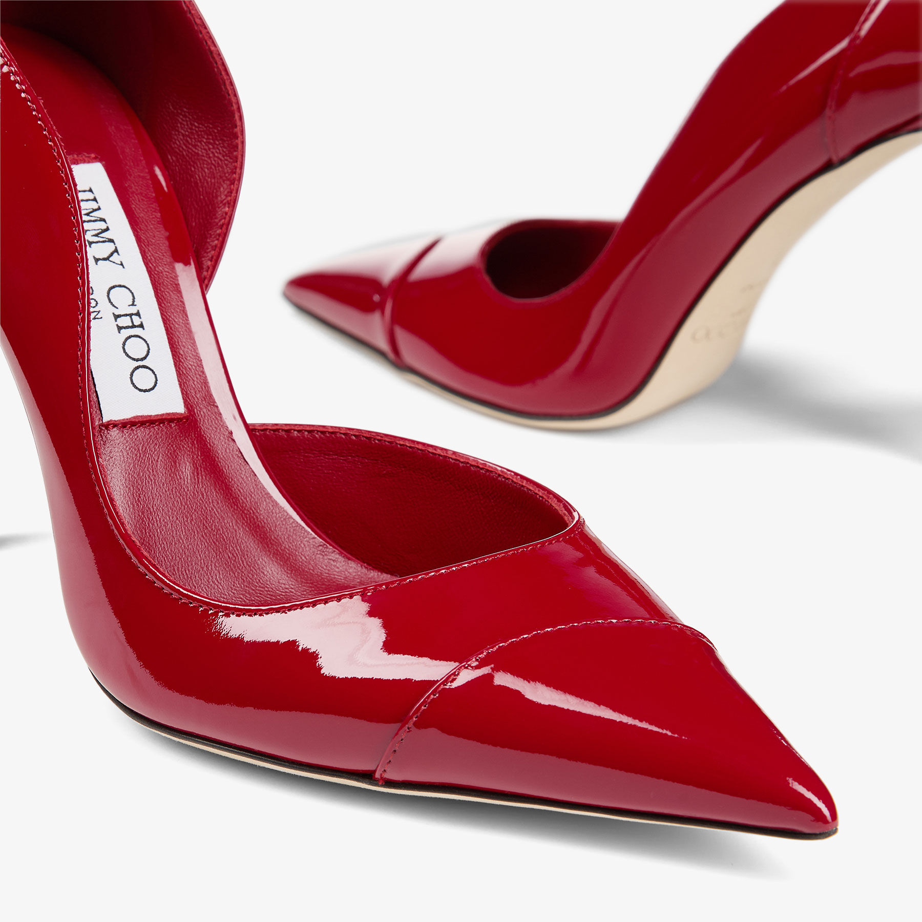 Brigitte 100 | Ruby Red Patent Leather Pumps | JIMMY CHOO