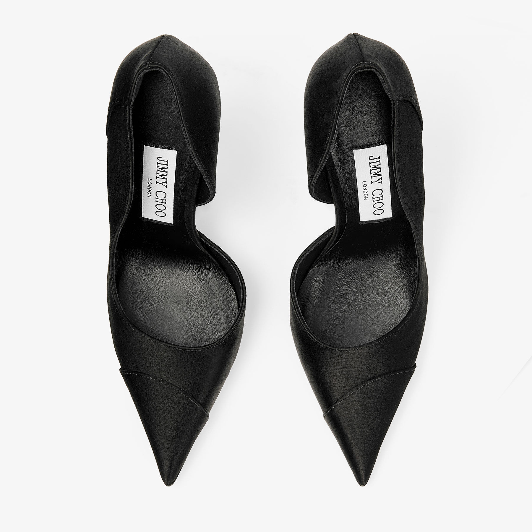 Brigitte 120 | Black Satin Pumps | JIMMY CHOO