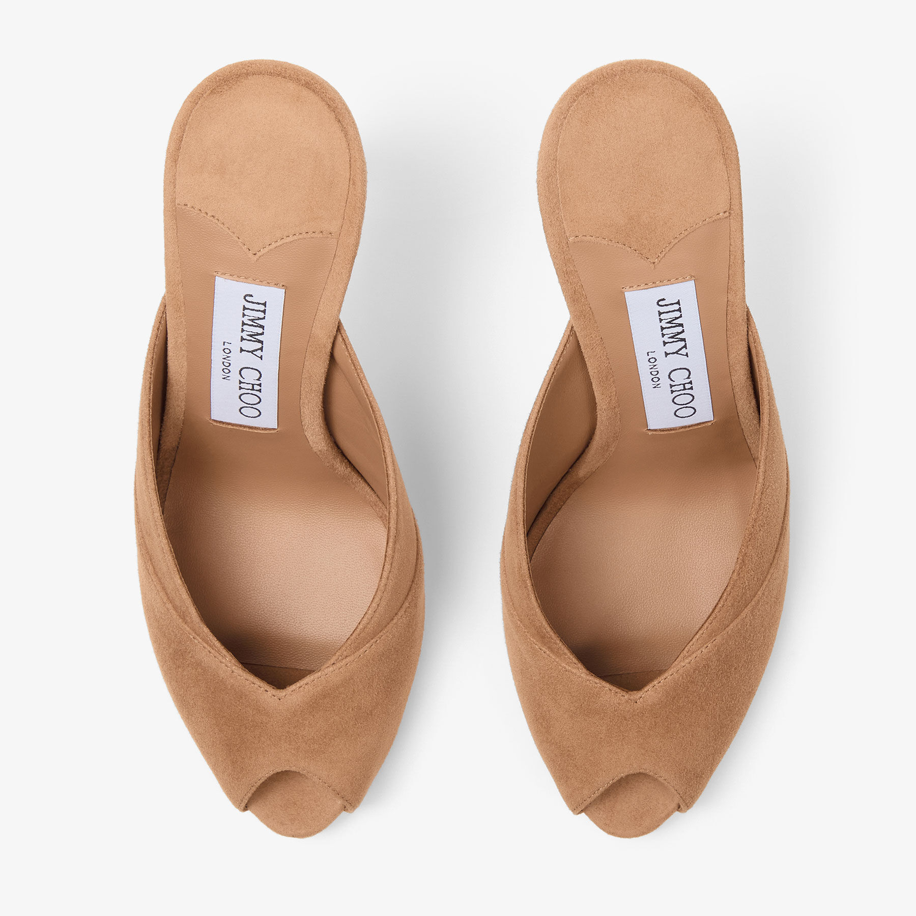 Brigitte Mule 100 | Toffee Suede Mules | JIMMY CHOO