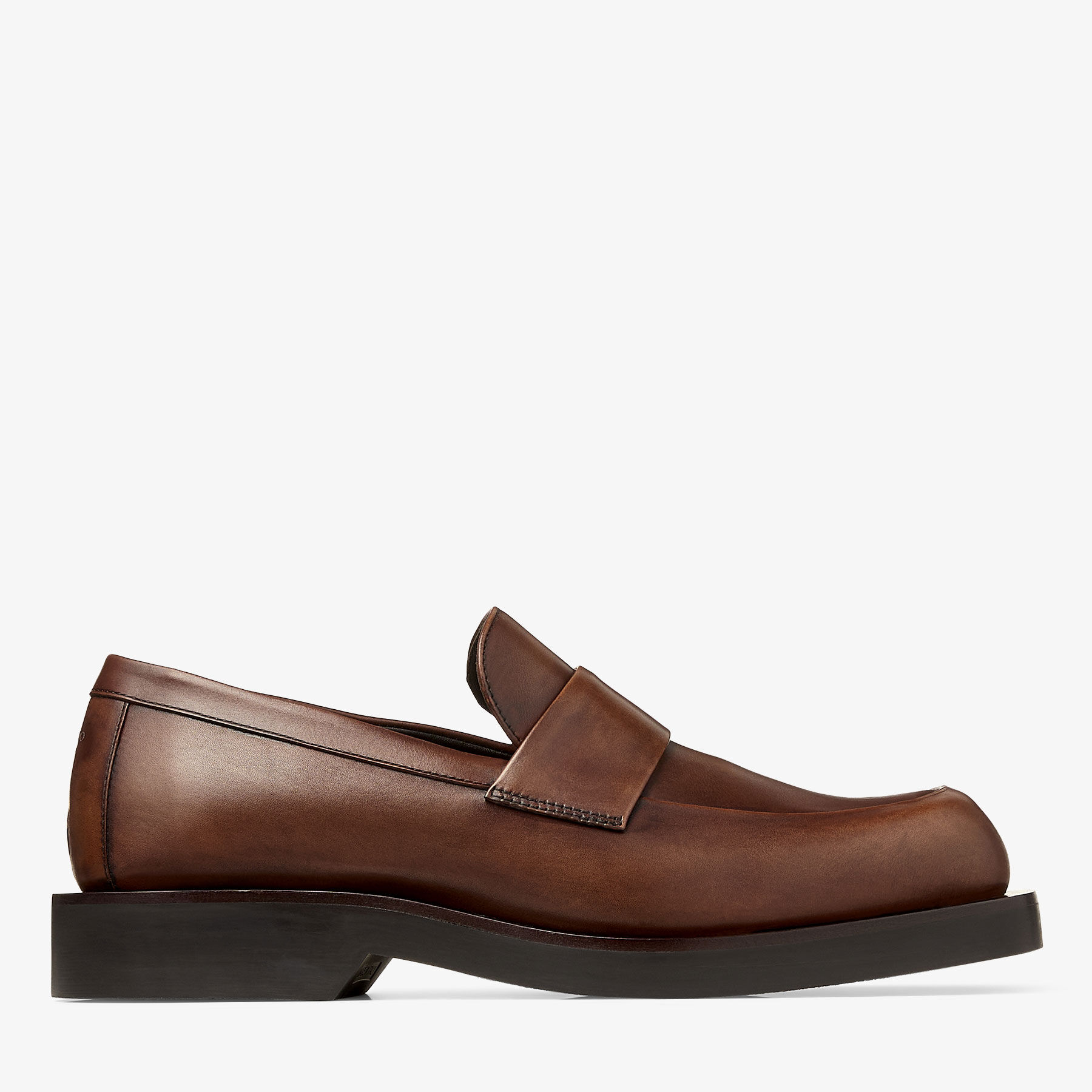 Buff Loafer | Mocha Burnished Leather Loafers | JIMMY CHOO US