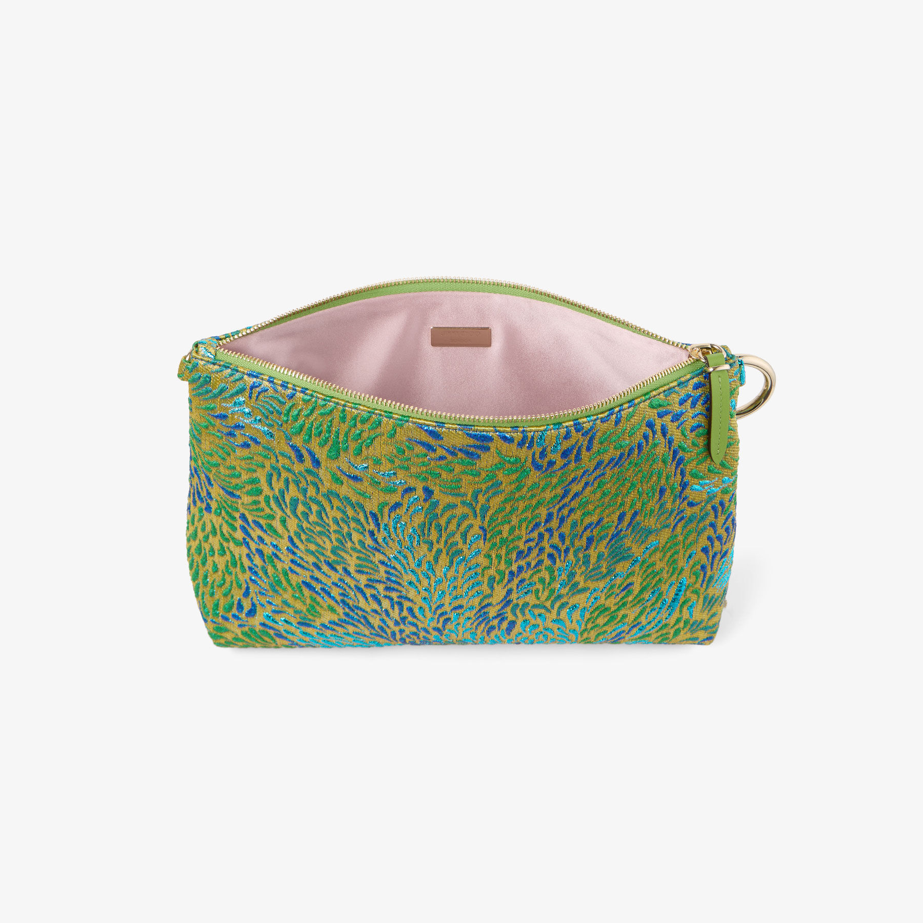 Callie | Green Mix Brocade Fabric Clutch Bag | JIMMY CHOO