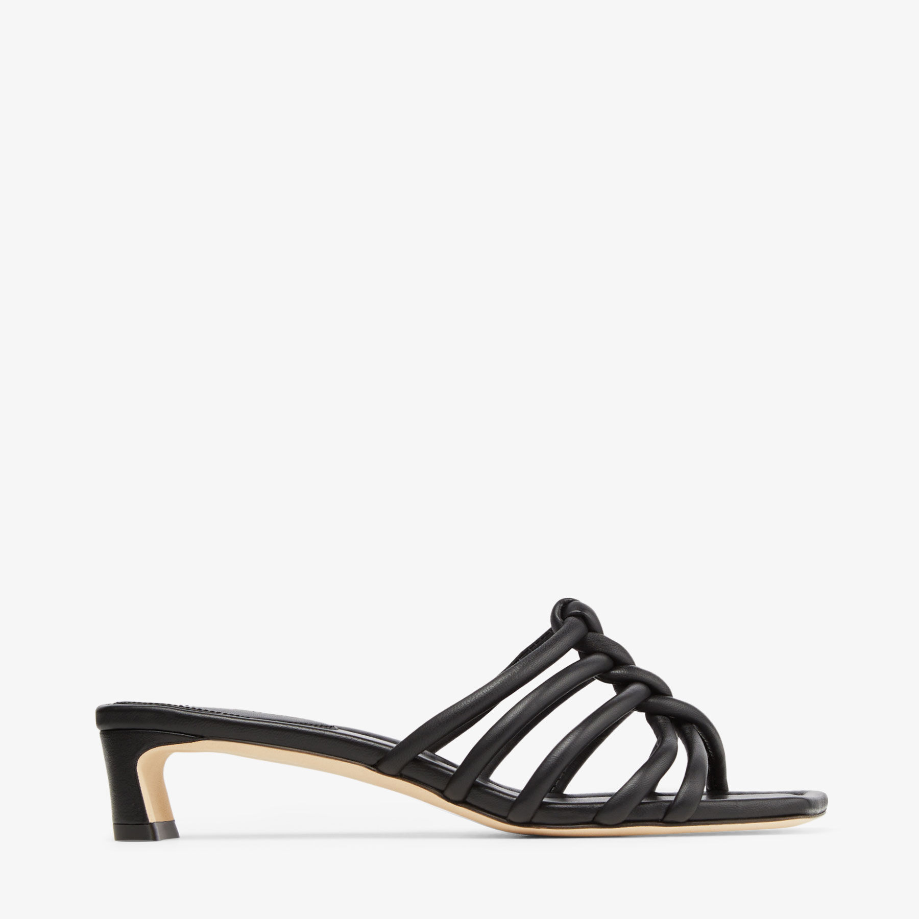 CARMEL 35 | Black Nappa Leather Mules | Summer Collection | JIMMY CHOO