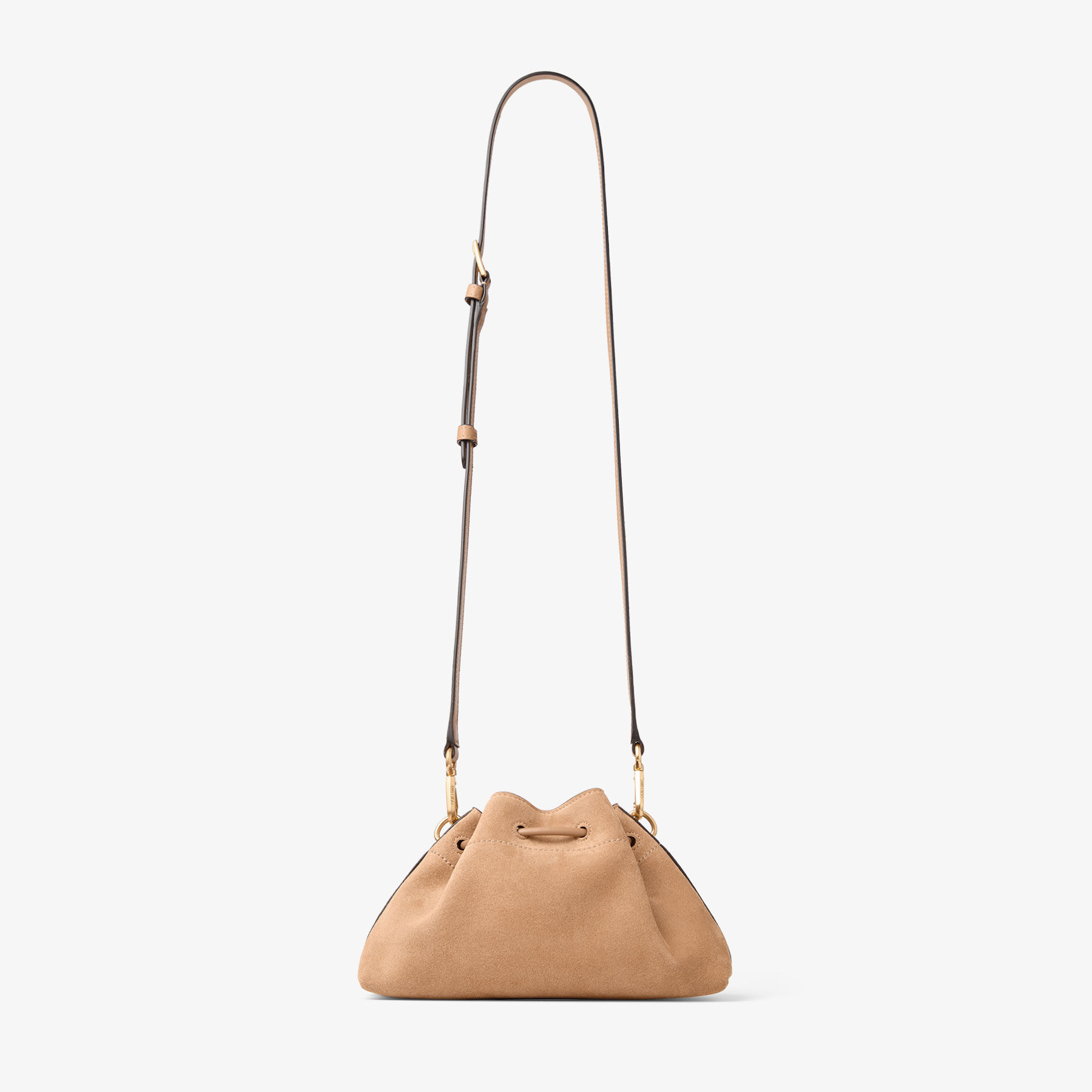 Cinch Small | Toffee Suede Shoulder Bag | JIMMY CHOO US
