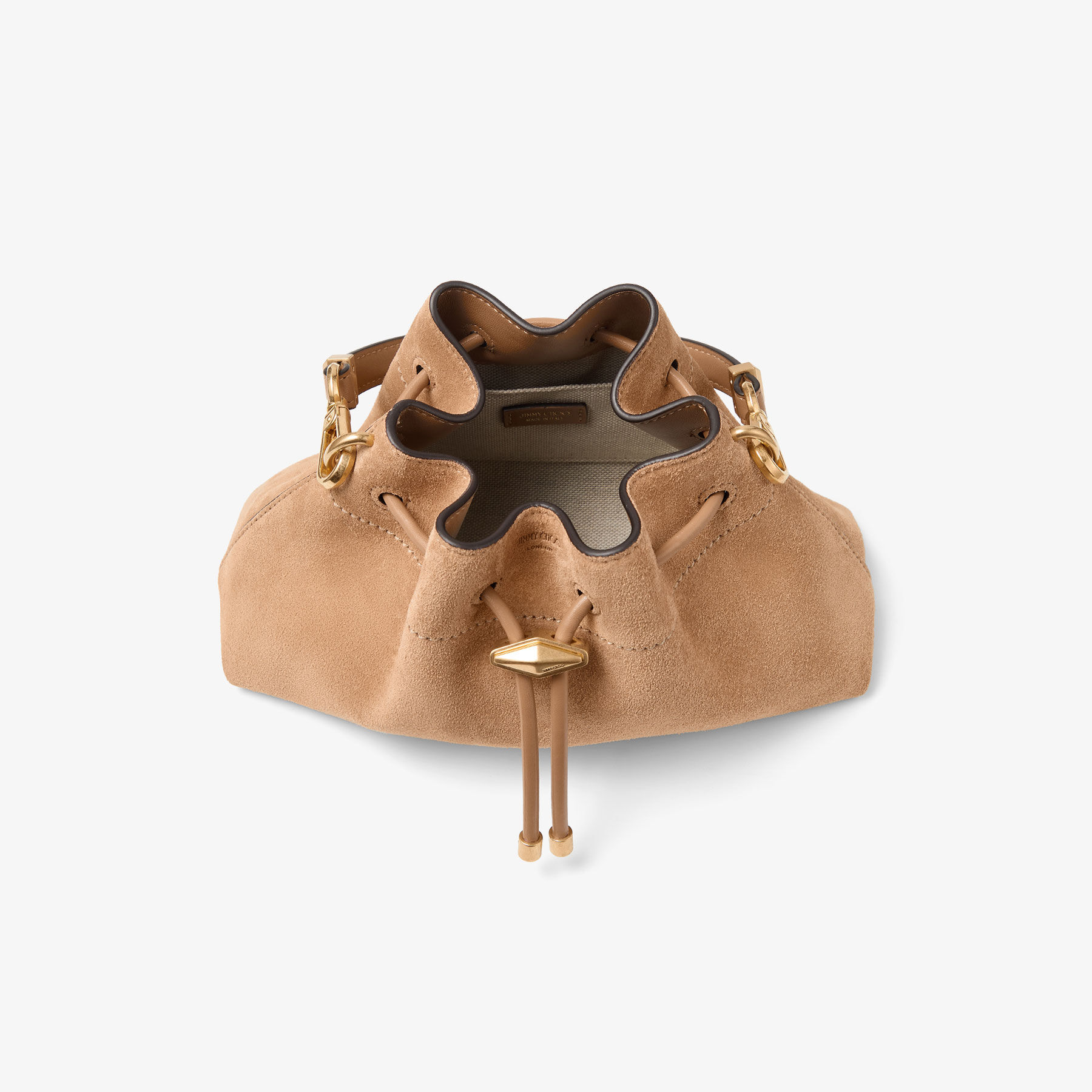 Cinch Small | Toffee Suede Shoulder Bag | JIMMY CHOO CA