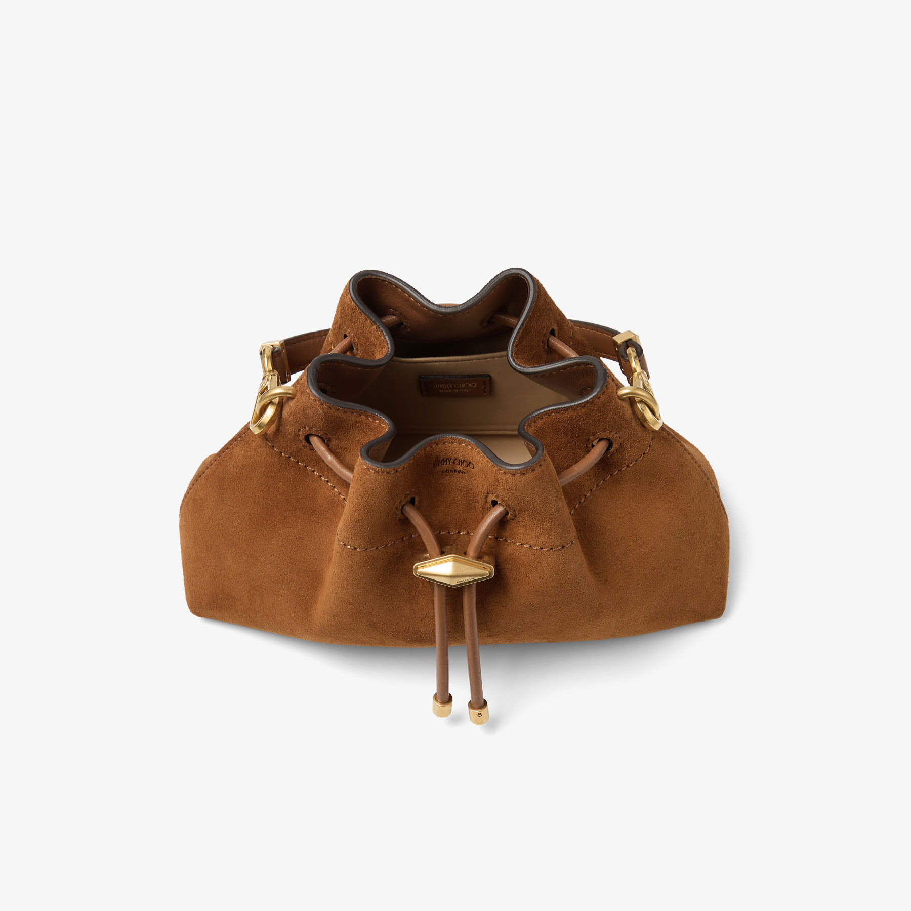 キムページ Cinch Small | Tan Suede Shoulder Bag | JIMMY CHOO US
