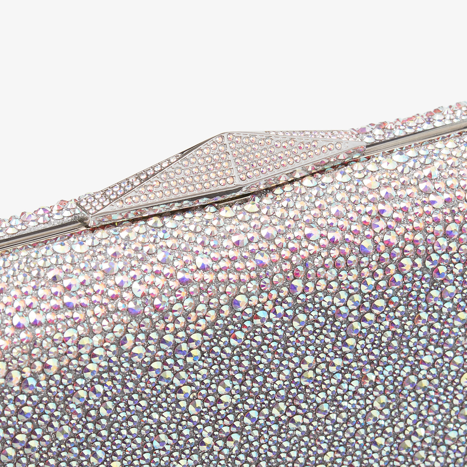 パーティーバッグ JIMMY CHOO CLEMMIE CRYSTAL CLUTCH BAG WITH CHAIN Clemmie | Iridescent Crystal Clutch Bag | New Collection
