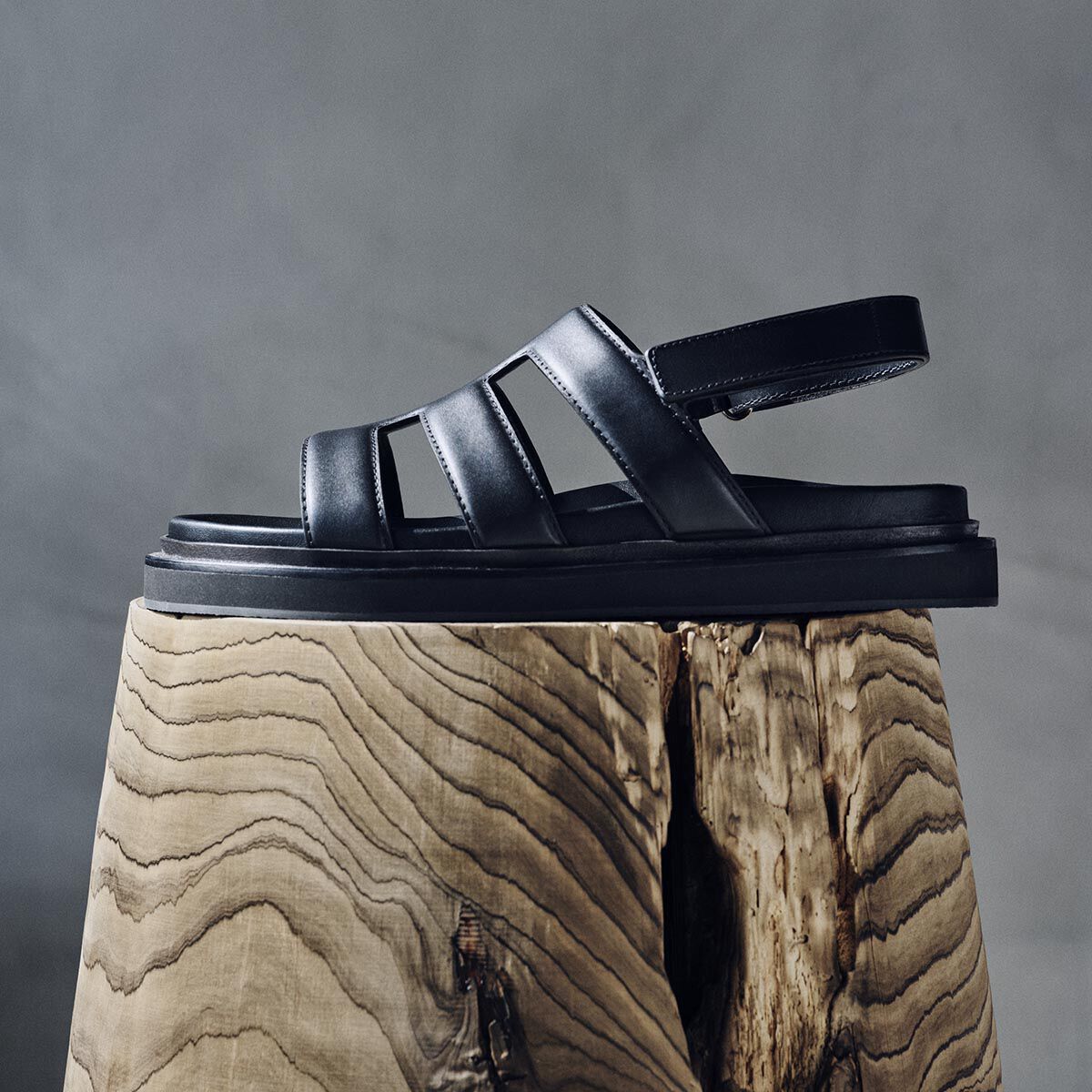 Cove Sandal | Black Box Calf Leather Sandal | JIMMY CHOO