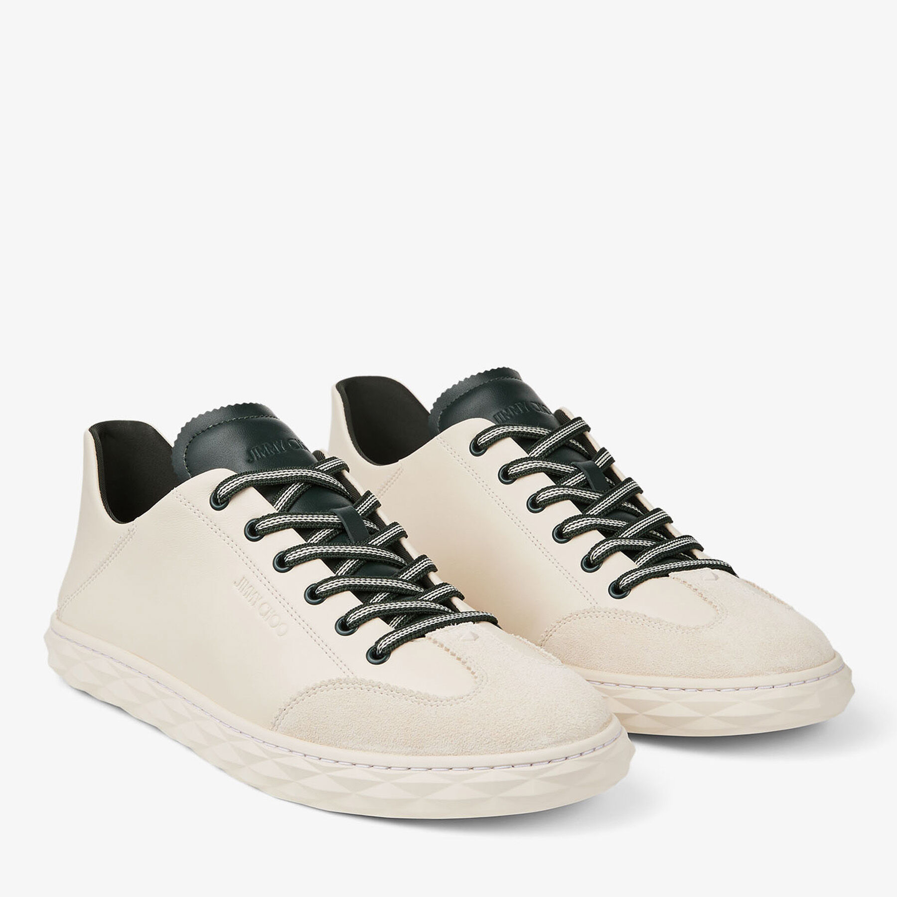 Diamond Flex C M | Latte and British Green Leather Mix Low Top