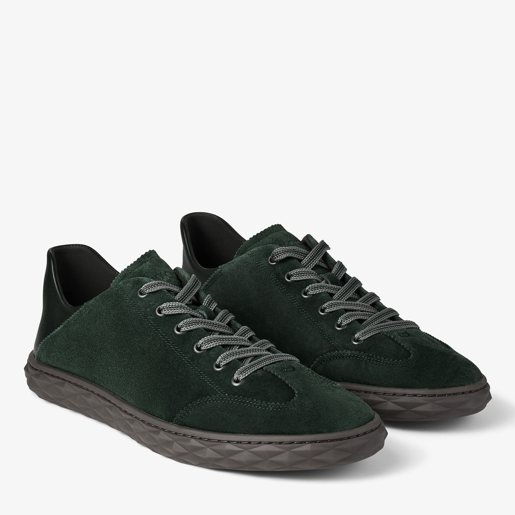 Diamond Flex C M | British Green Suede and Leather Mix Low Top