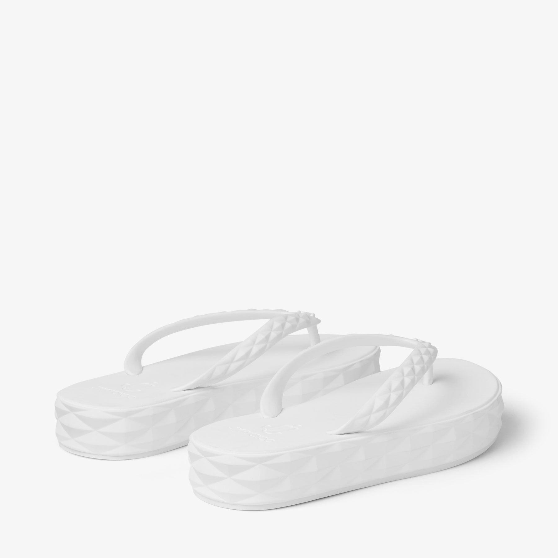 Diamond Flip Flop | Discover the Jimmy Choo Optical White Rubber