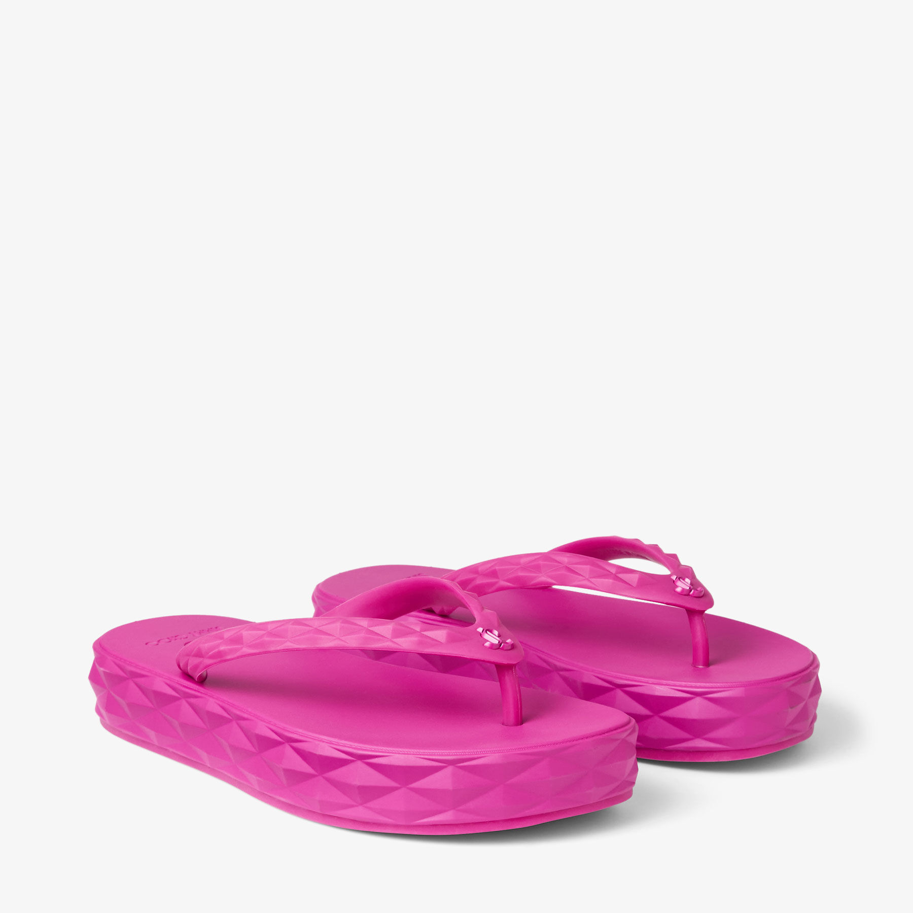 Diamond Flip Flop | Discover the Jimmy Choo Fuchsia Rubber Fip