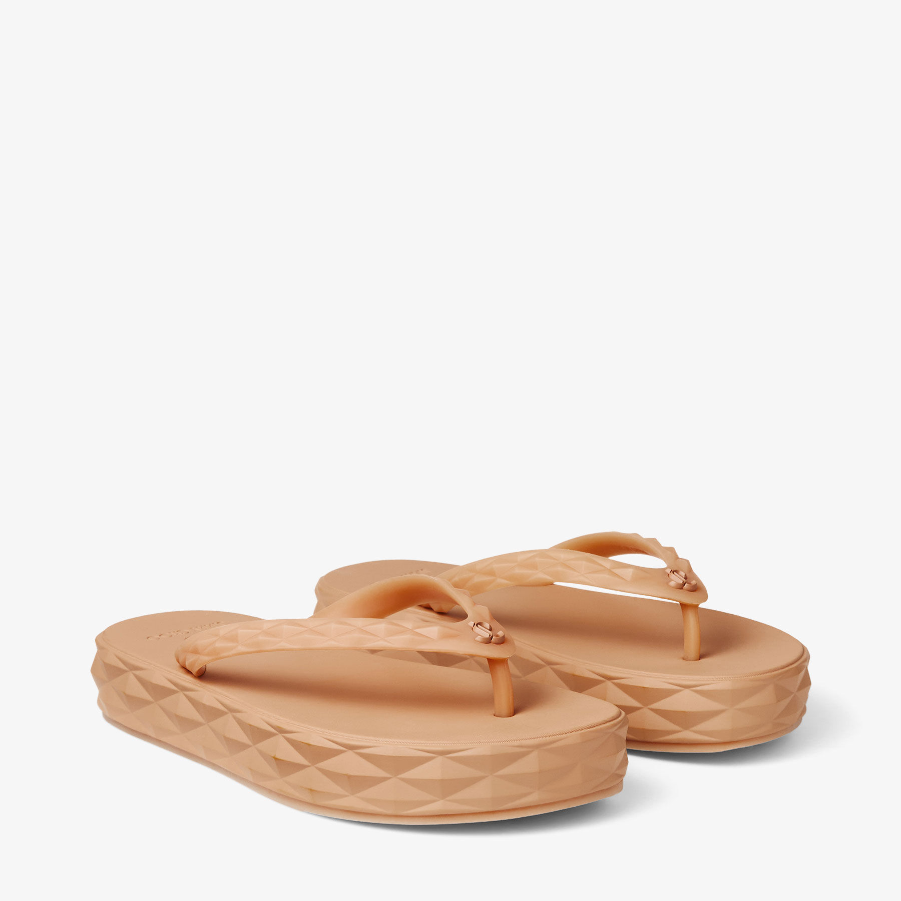 Diamond Flip Flop | Discover the Jimmy Choo Caramel Rubber Flip