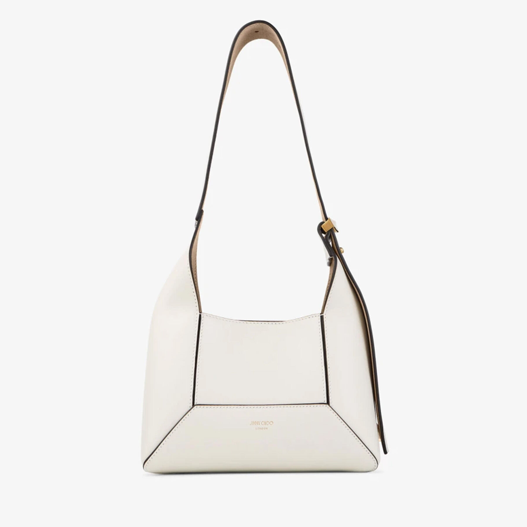 Diamond Hobo/S | Latte Leather Shoulder Bag | JIMMY CHOO