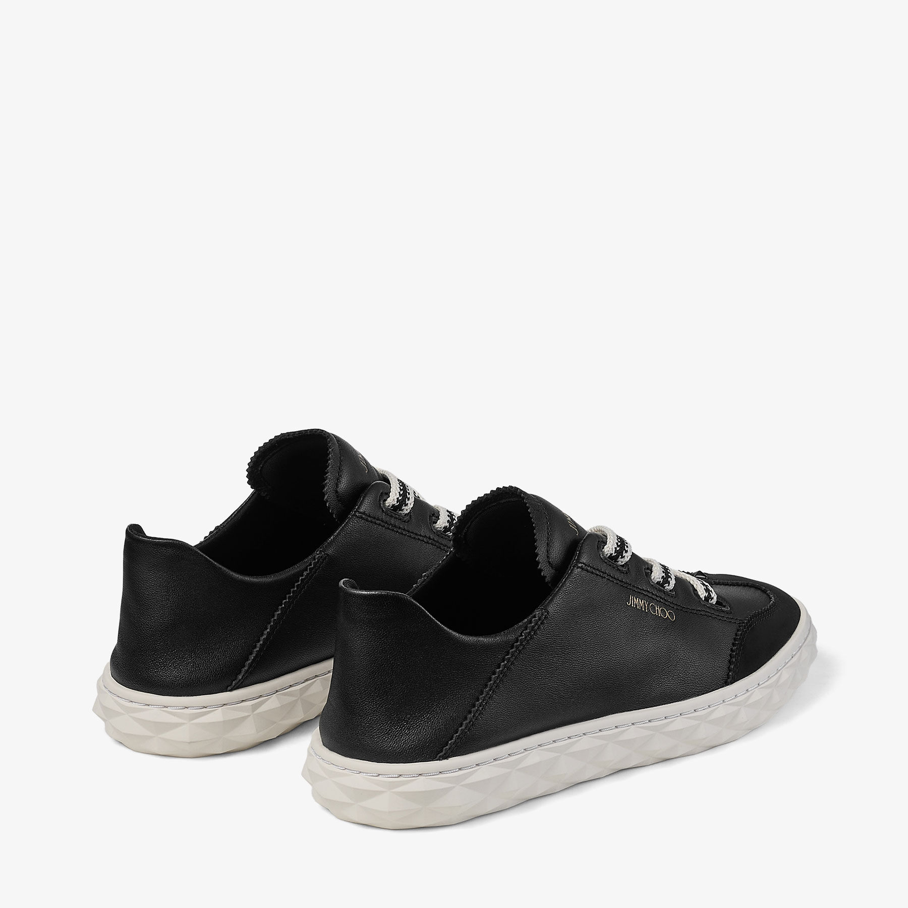 Diamond Light Flex F | Black Leather Trainers | JIMMY CHOO