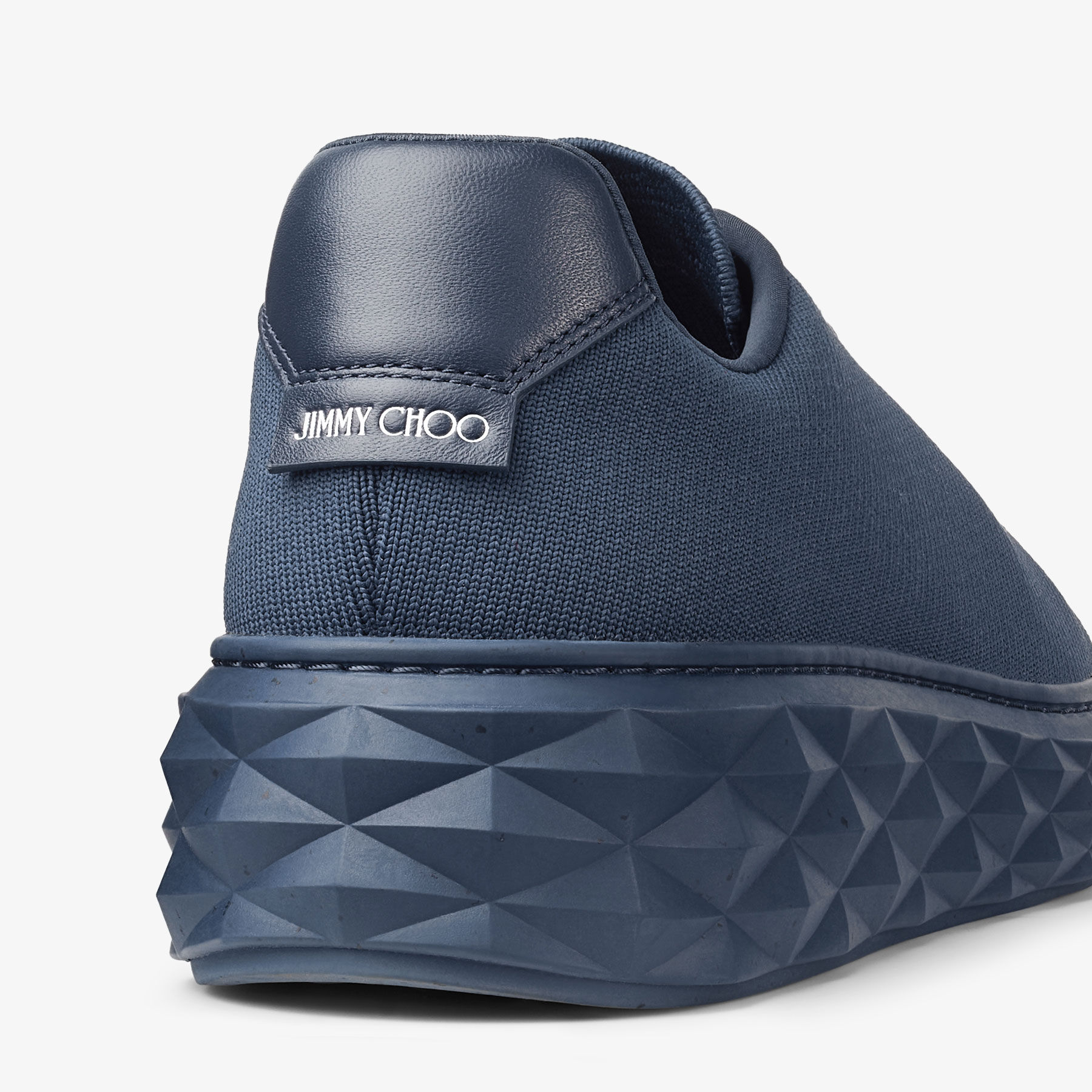 Diamond Light Maxi/M|Navy Sustainable Knit Trainer| JIMMY CHOO