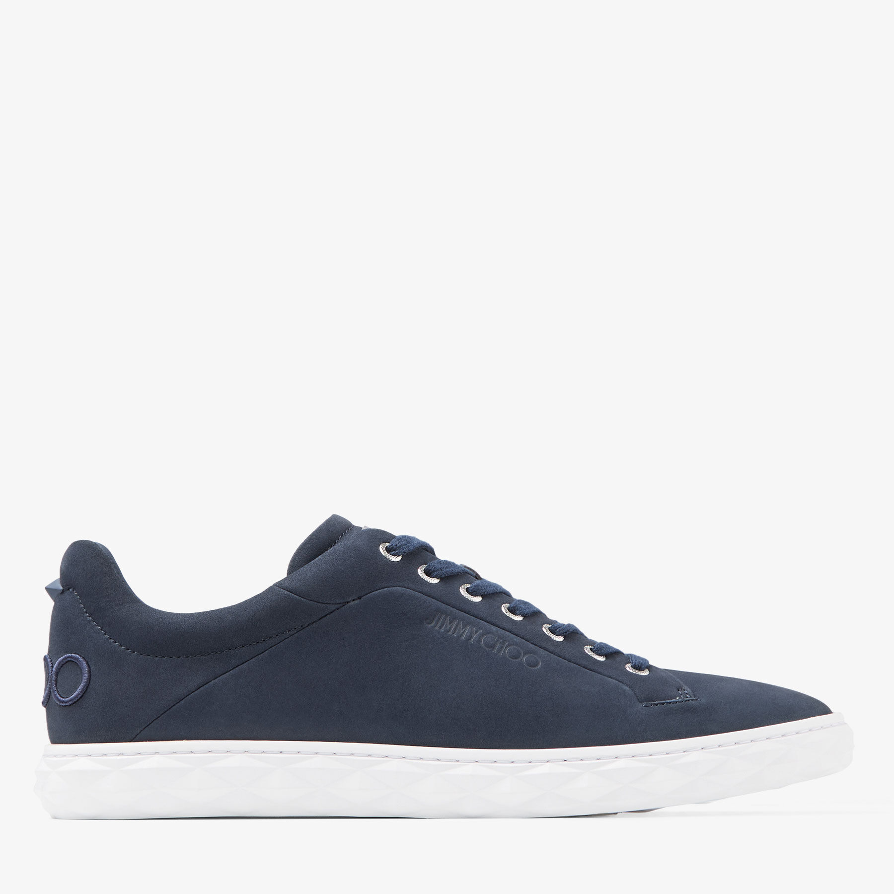 Diamond Light/M II | Navy Nubuck Leather Trainers | JIMMY CHOO